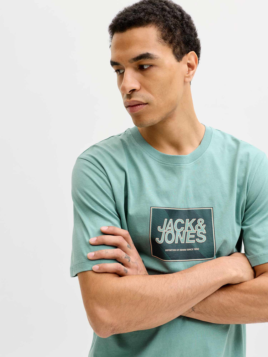 JACK & JONES Тениска JJRAIN TEE SS CREW NECK