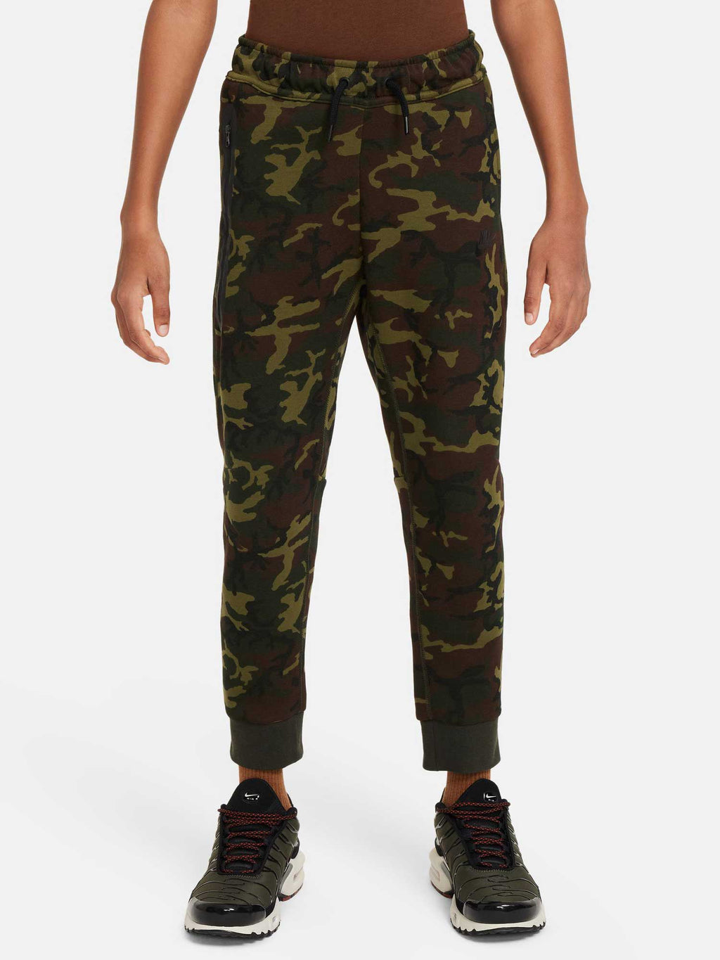 NIKE Спортно долнище B NSW TCH FLC CAMO BOTTOM