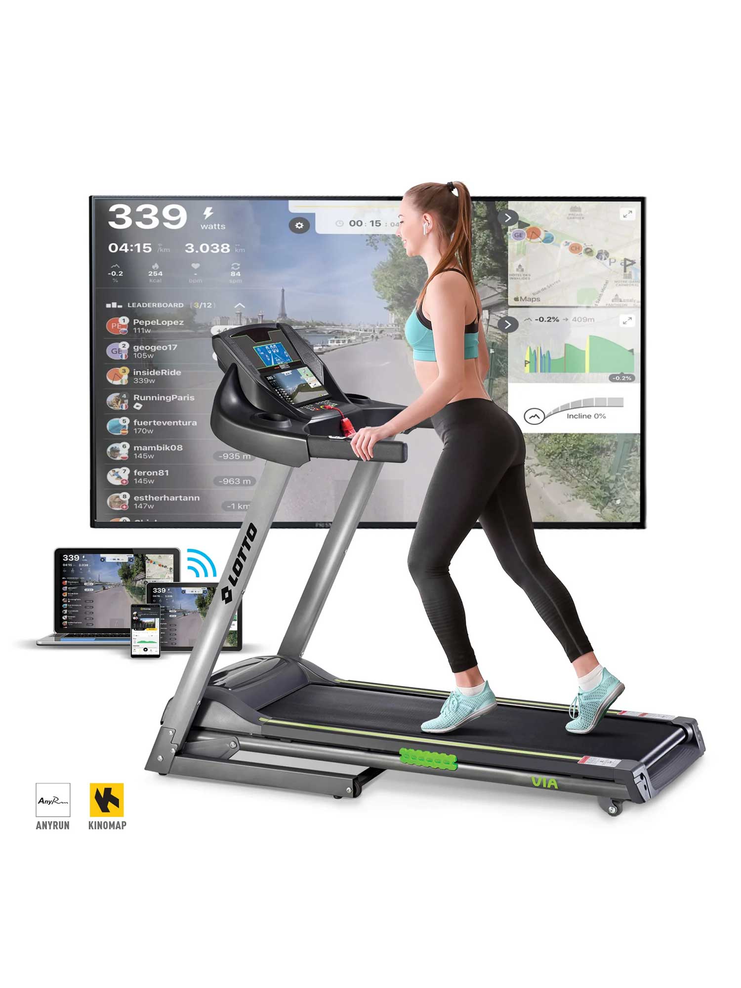 LOTTO FITNESS Smart Бягаща пътека VIA 16 км / 1.75 HP