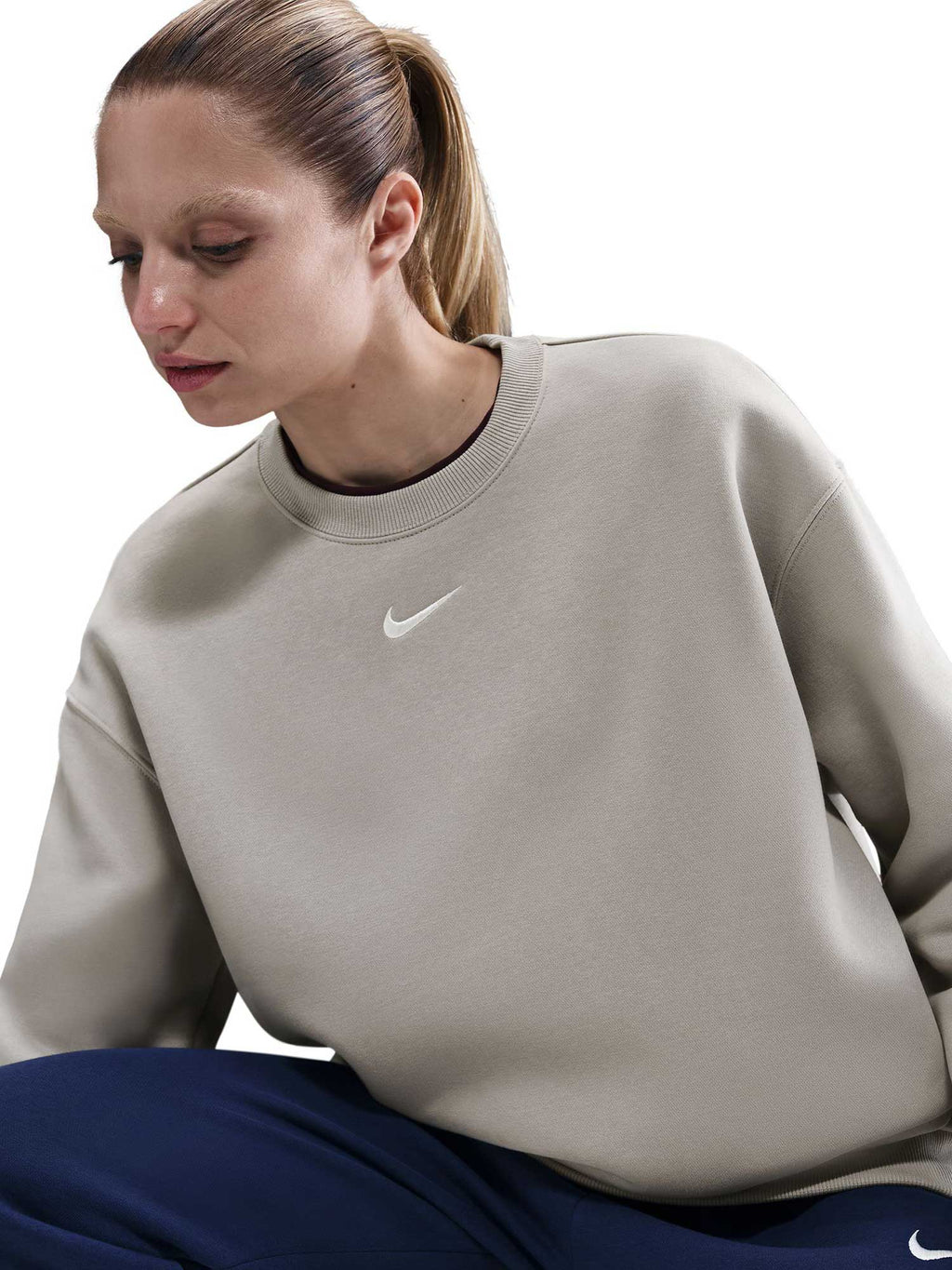 NIKE Блуза W NSW PHNX FLC OS LONG CREW