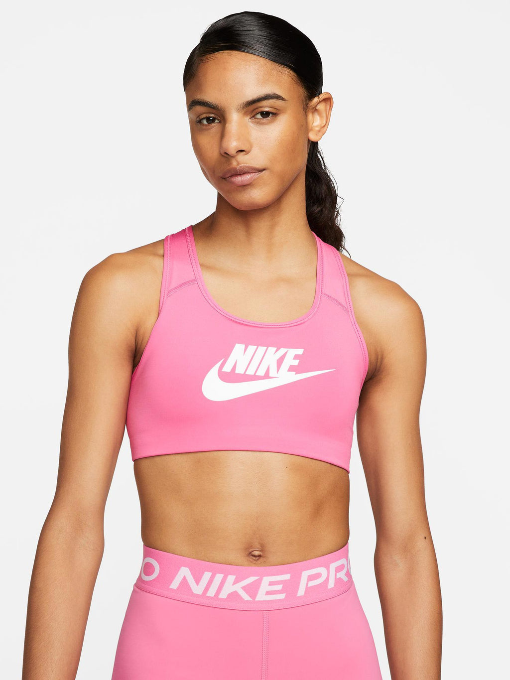 NIKE Спортен сутиен W DF SWSH CB FUTURA GX BRA