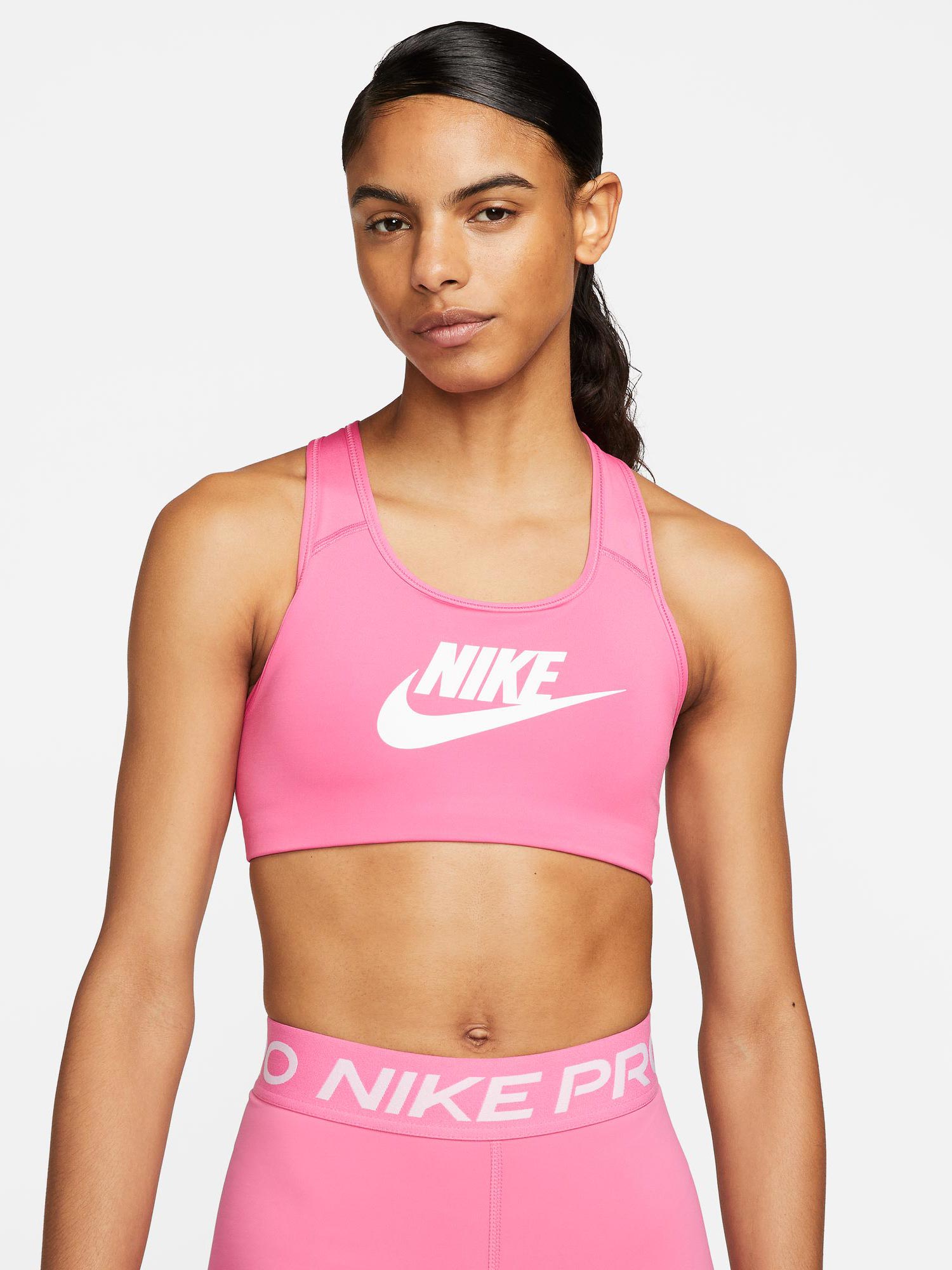 NIKE Спортен сутиен W DF SWSH CB FUTURA GX BRA