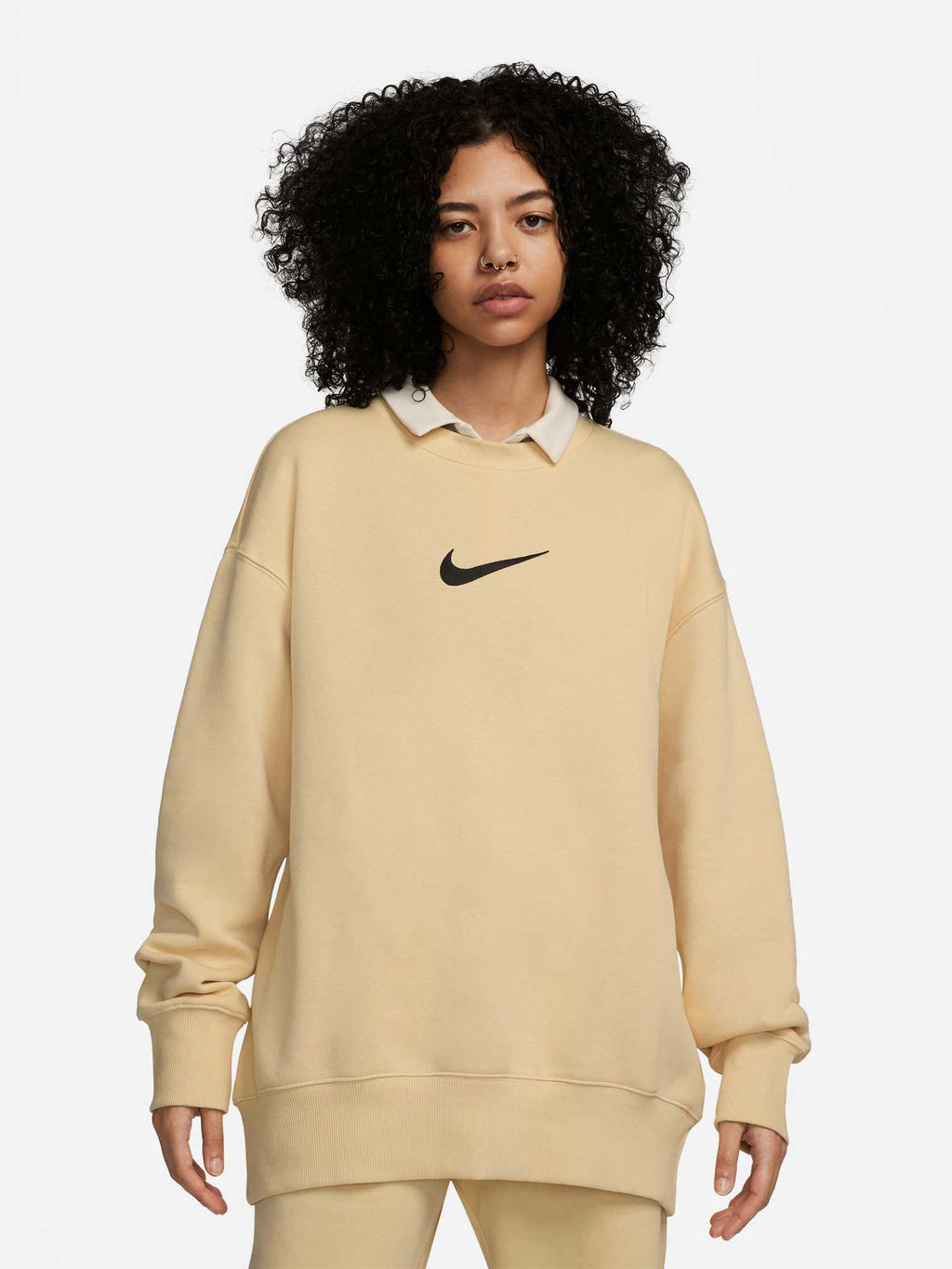 NIKE Блуза W FLC OS CREW MS