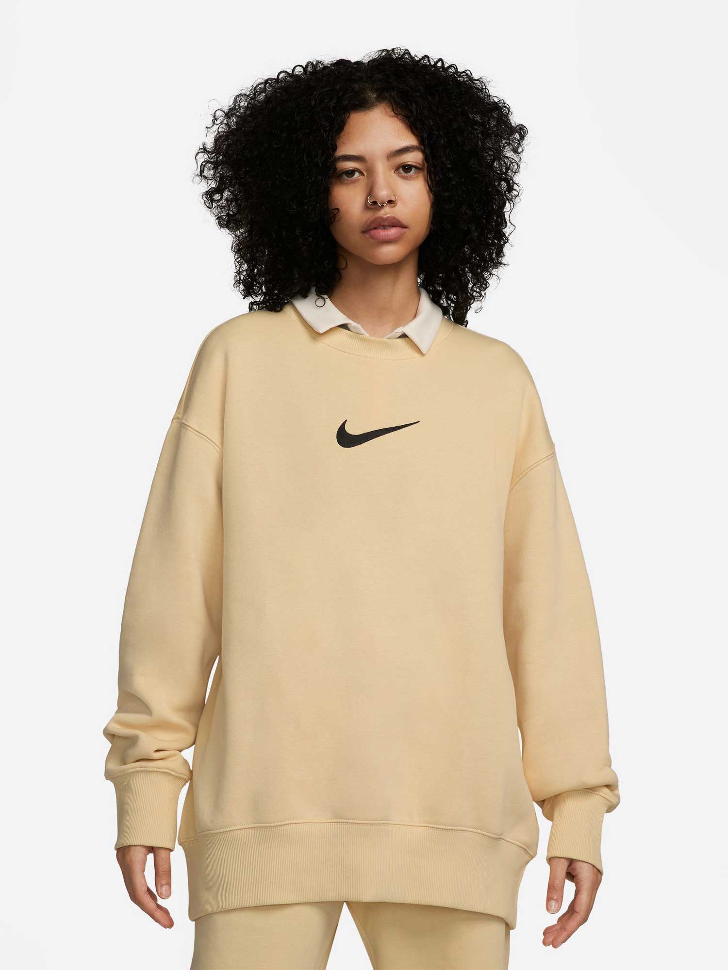 NIKE Блуза W FLC OS CREW MS
