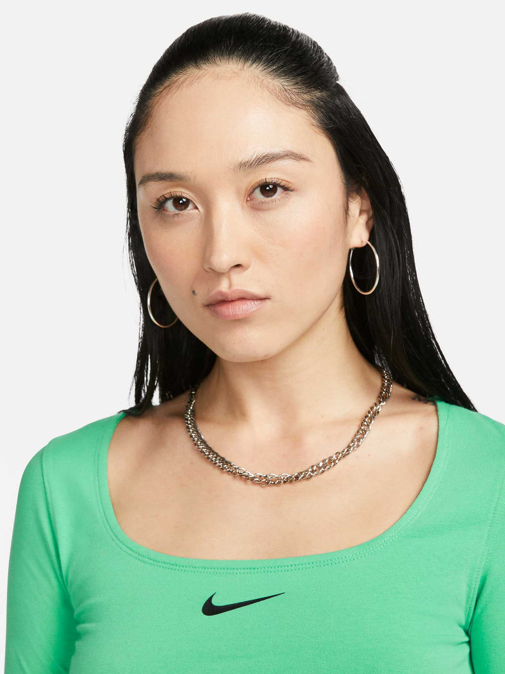 NIKE Блуза W LS CROP TOP SW