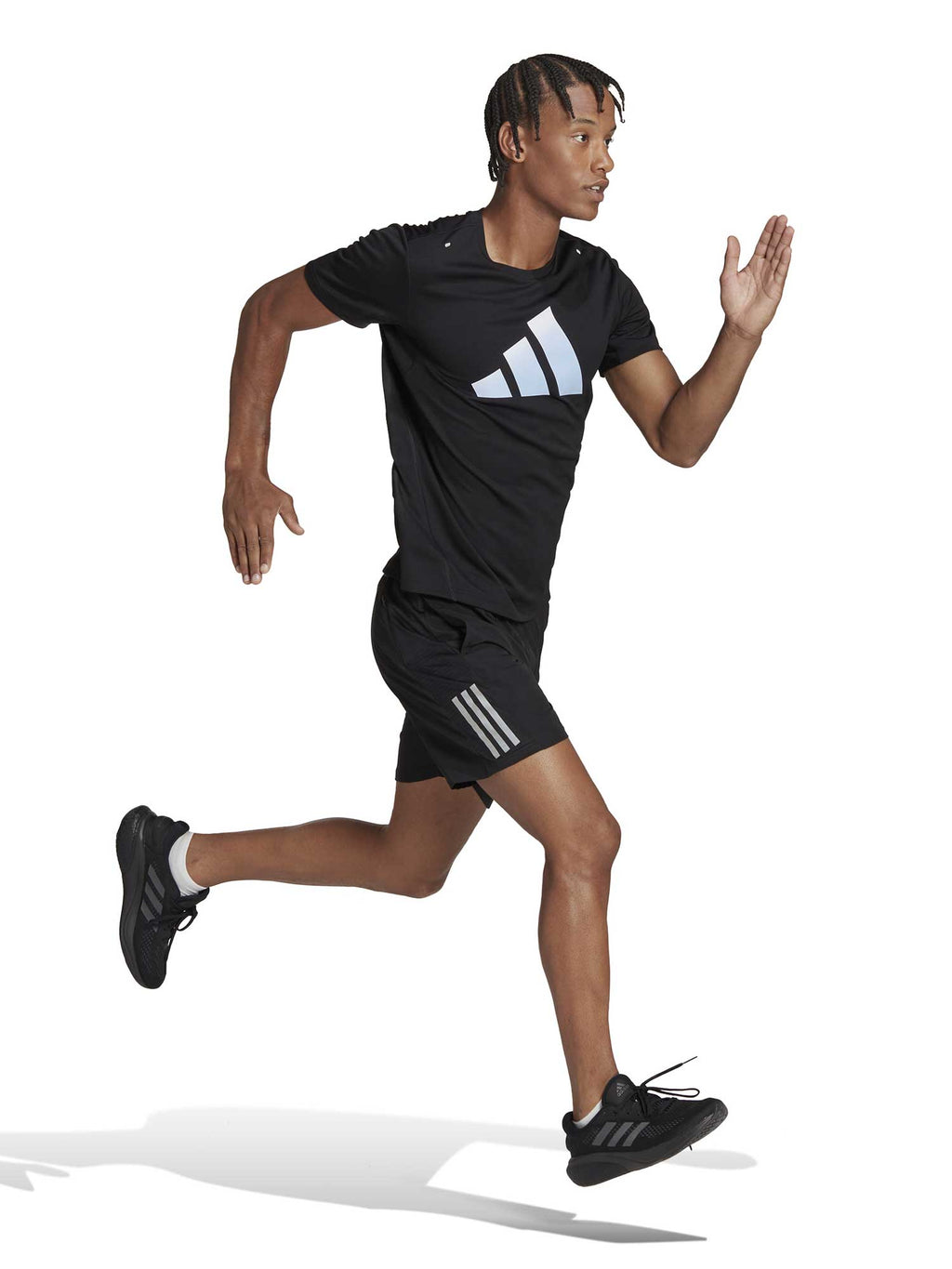 ADIDAS PERFORMANCE Тениска Run Icons 3 Bar Logo