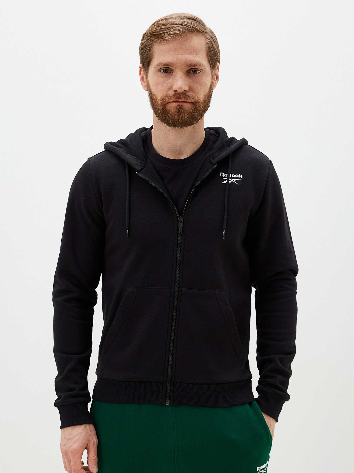 REEBOK Суитшърт RI LEFT CHEST LOGO FZ