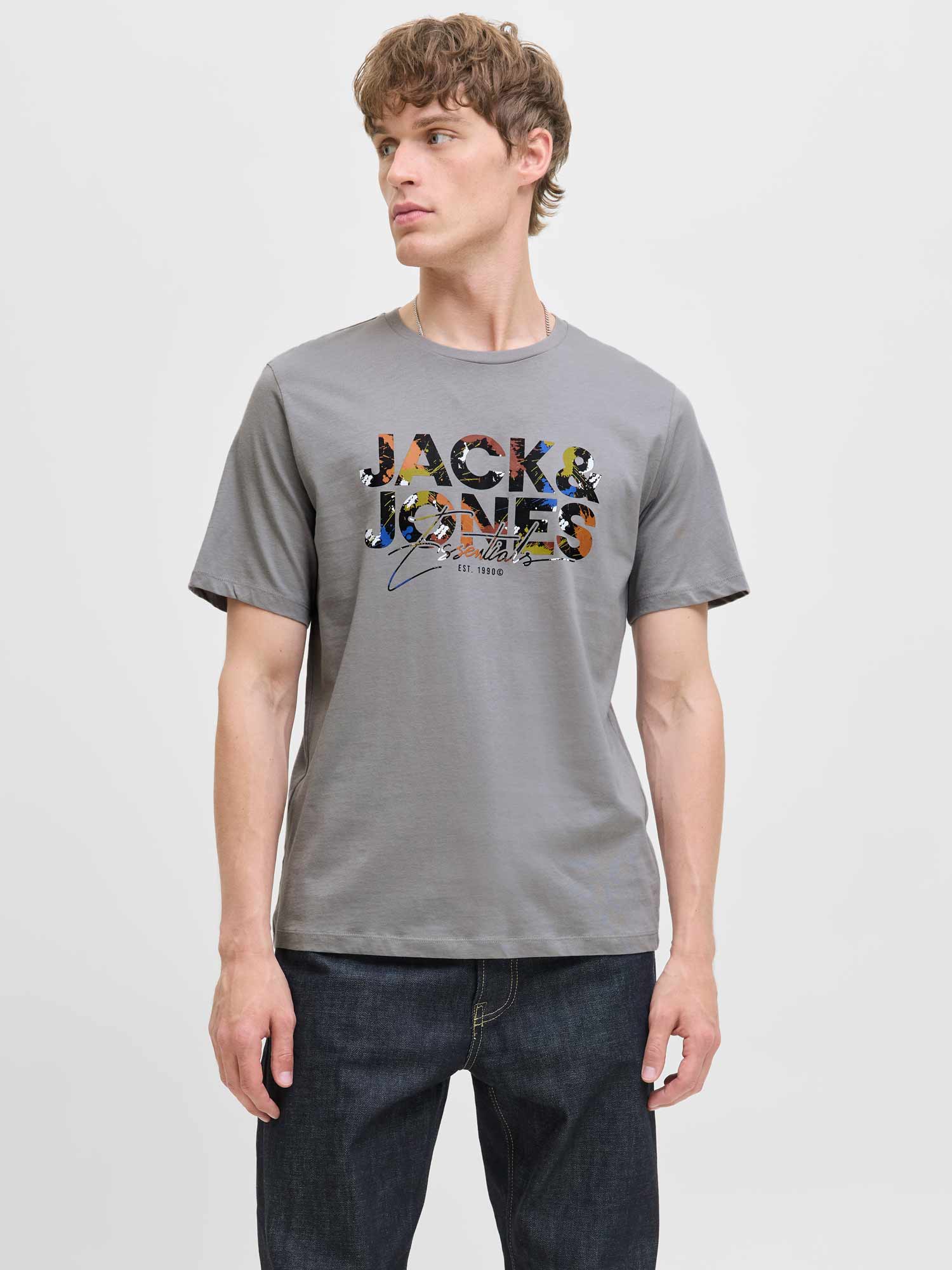JACK & JONES Тениска JJGEPLAS TEE SS CREW NECK LN