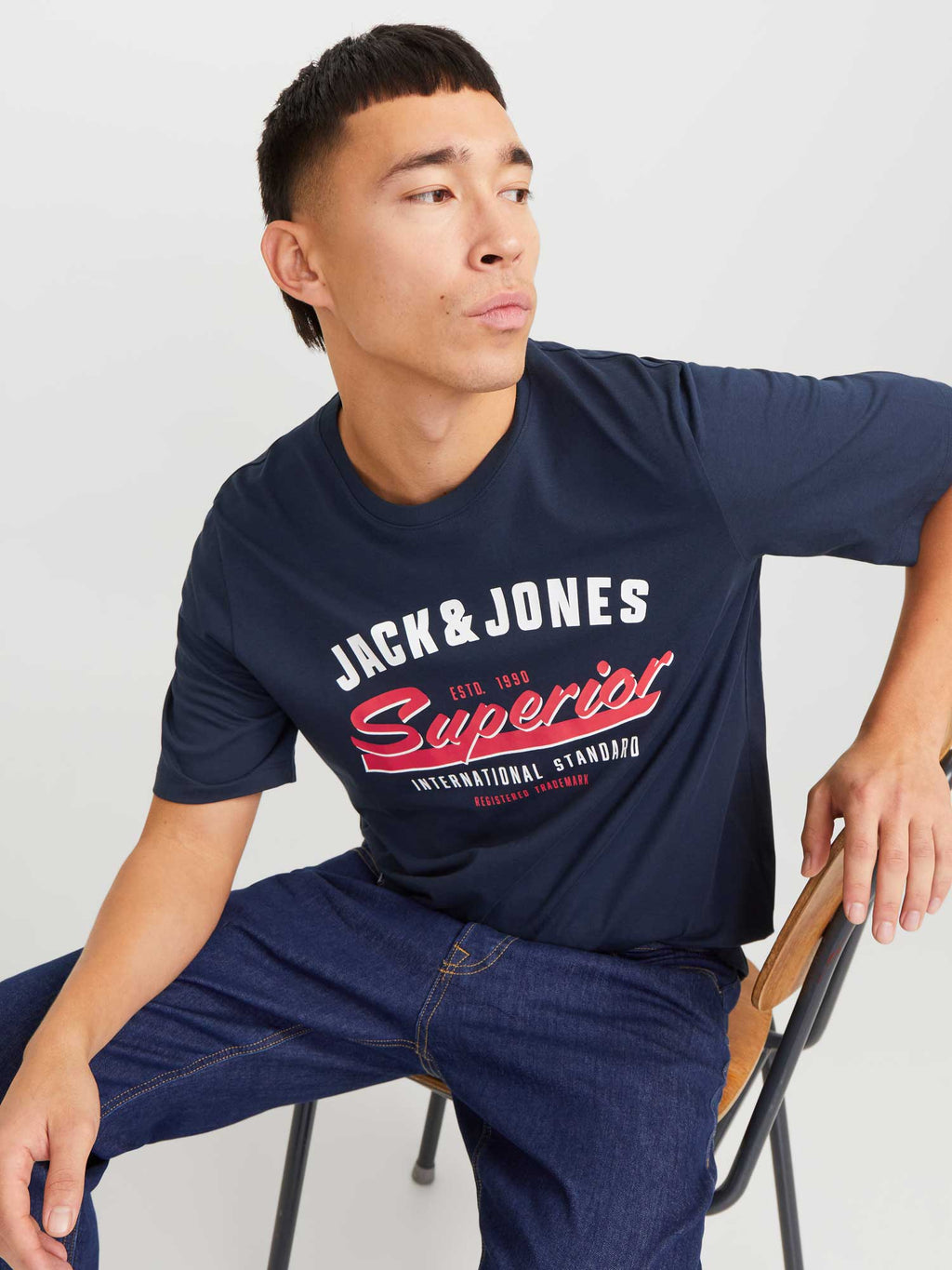 JACK & JONES Тениска JJELOGO TEE SS O-NECK 2 COL SS25 SN
