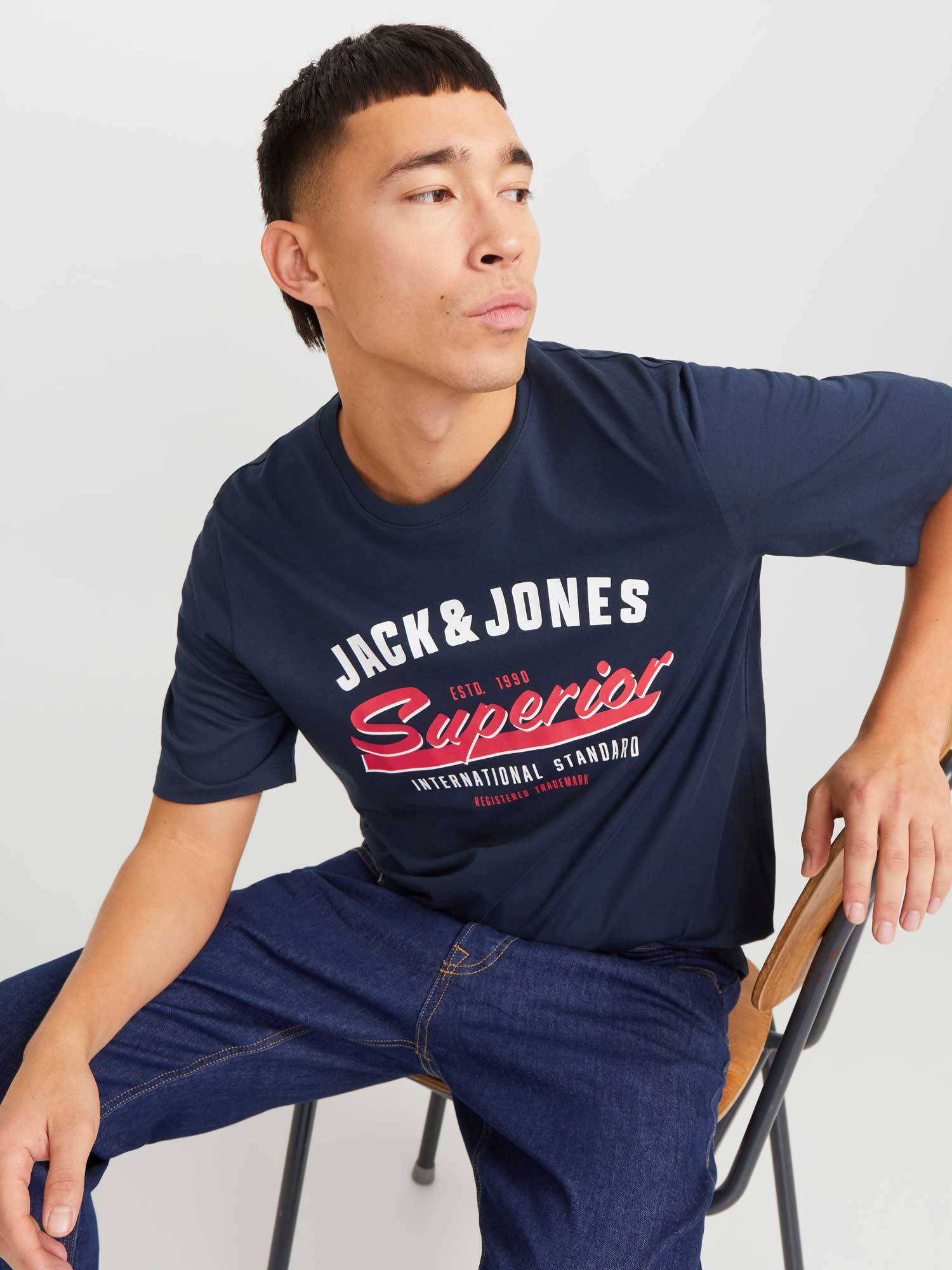 JACK & JONES Тениска JJELOGO TEE SS O-NECK 2 COL SS25 SN