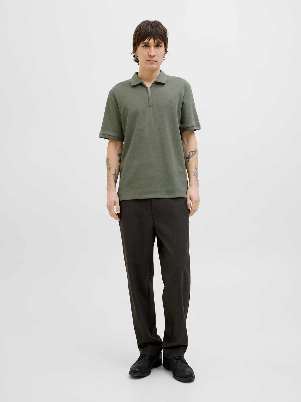 JACK & JONES Тениска JJEAUSTIN ZIP POLO SS NOOS