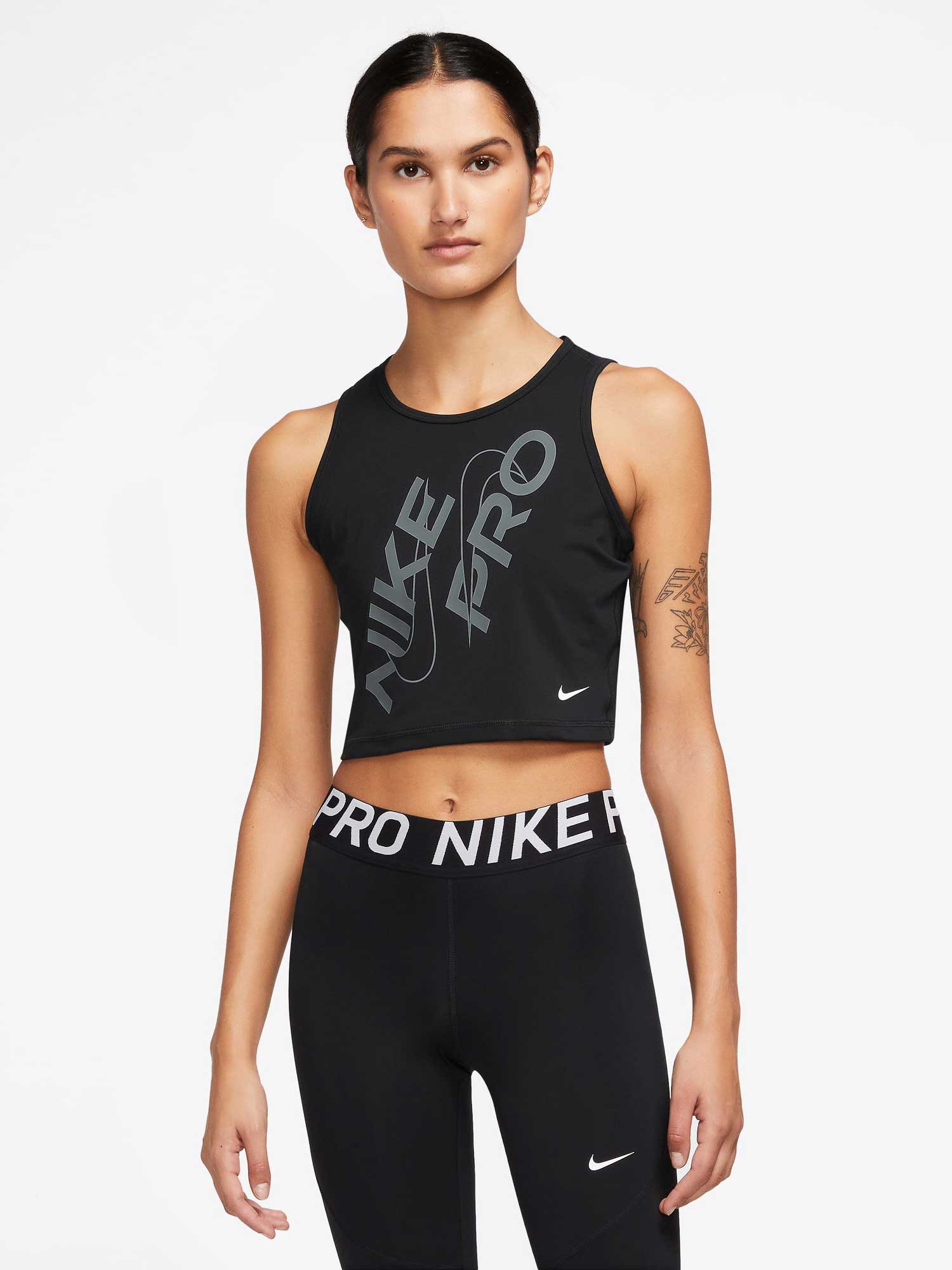 NIKE Потник W NP DF CROP TANK GRX