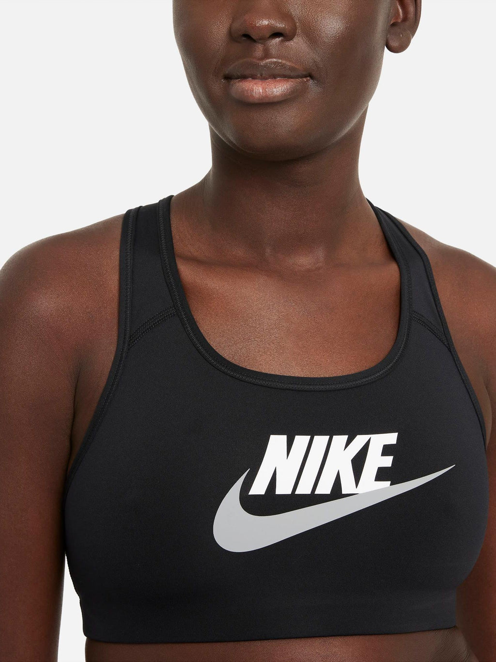 NIKE Спортен сутиен W DF SWSH CB FUTURA GX BRA
