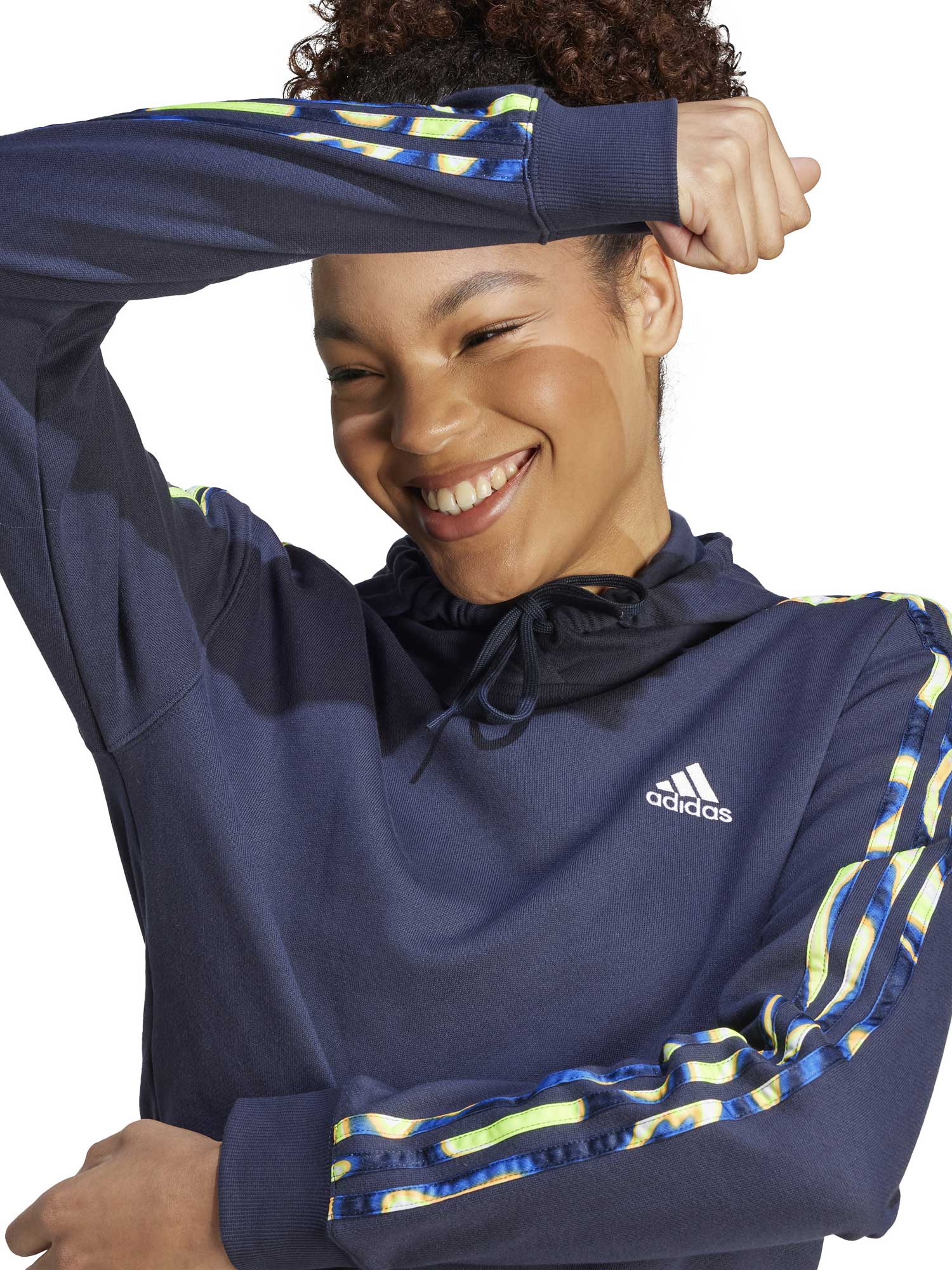 ADIDAS SPORTSWEAR Суитшърт Vibrant Print 3-Stripes Hoodie