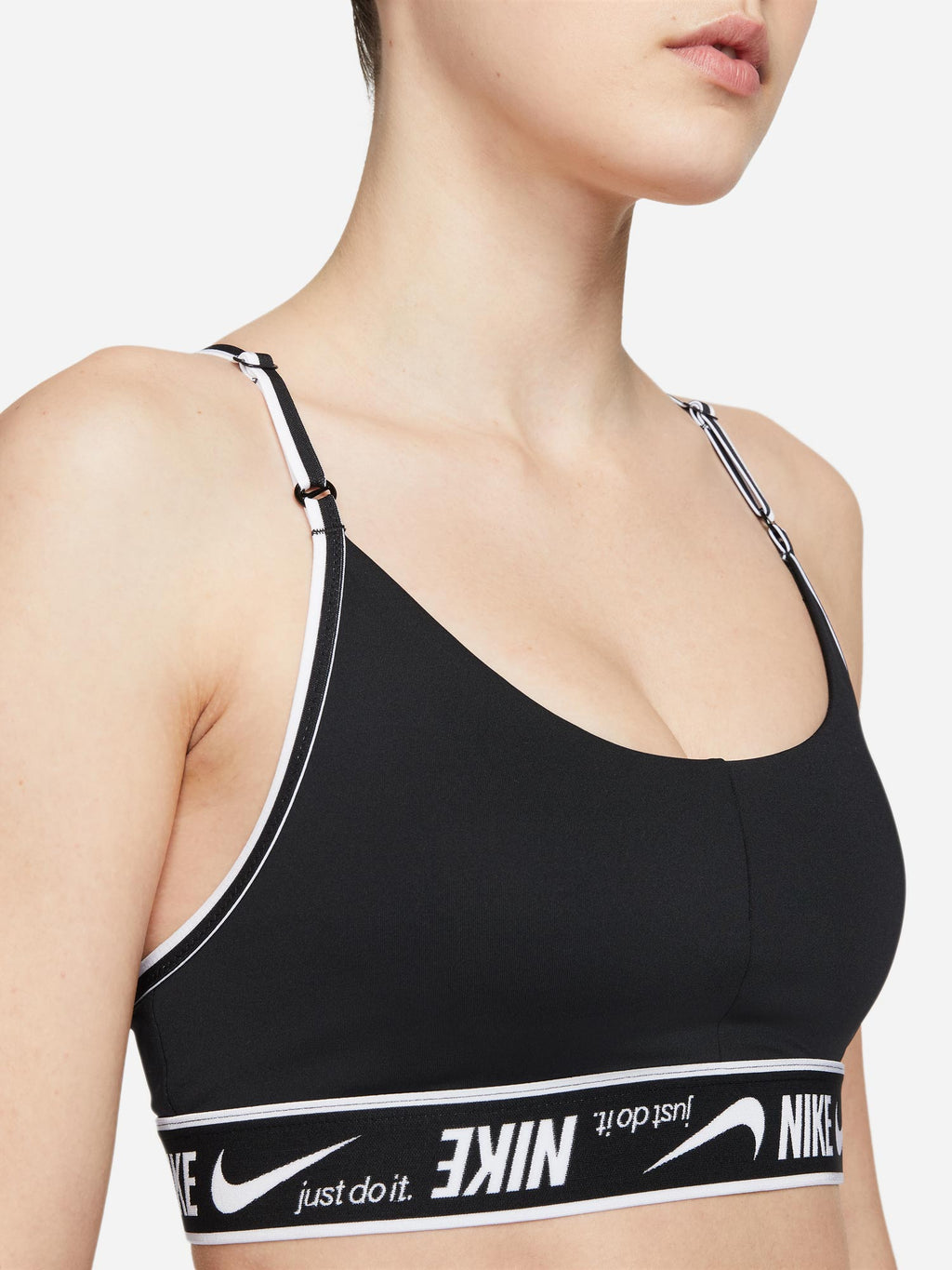 NIKE Спортен сутиен W DF INDY LOGO