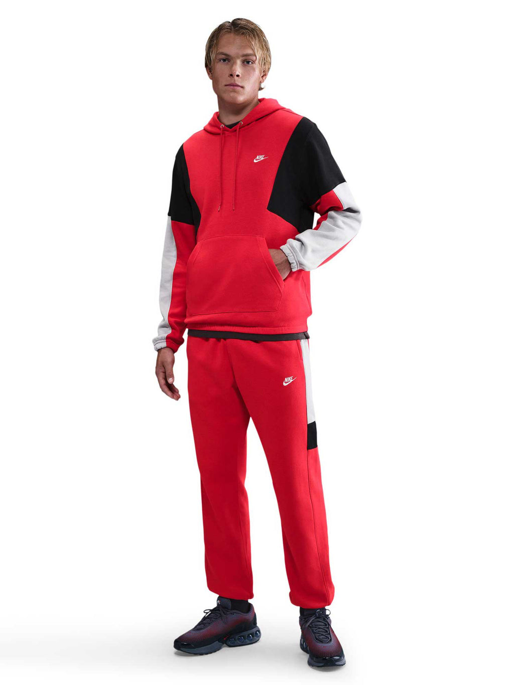 NIKE Спортен екип M NK CLUB FLEECE HDED TRACK GX