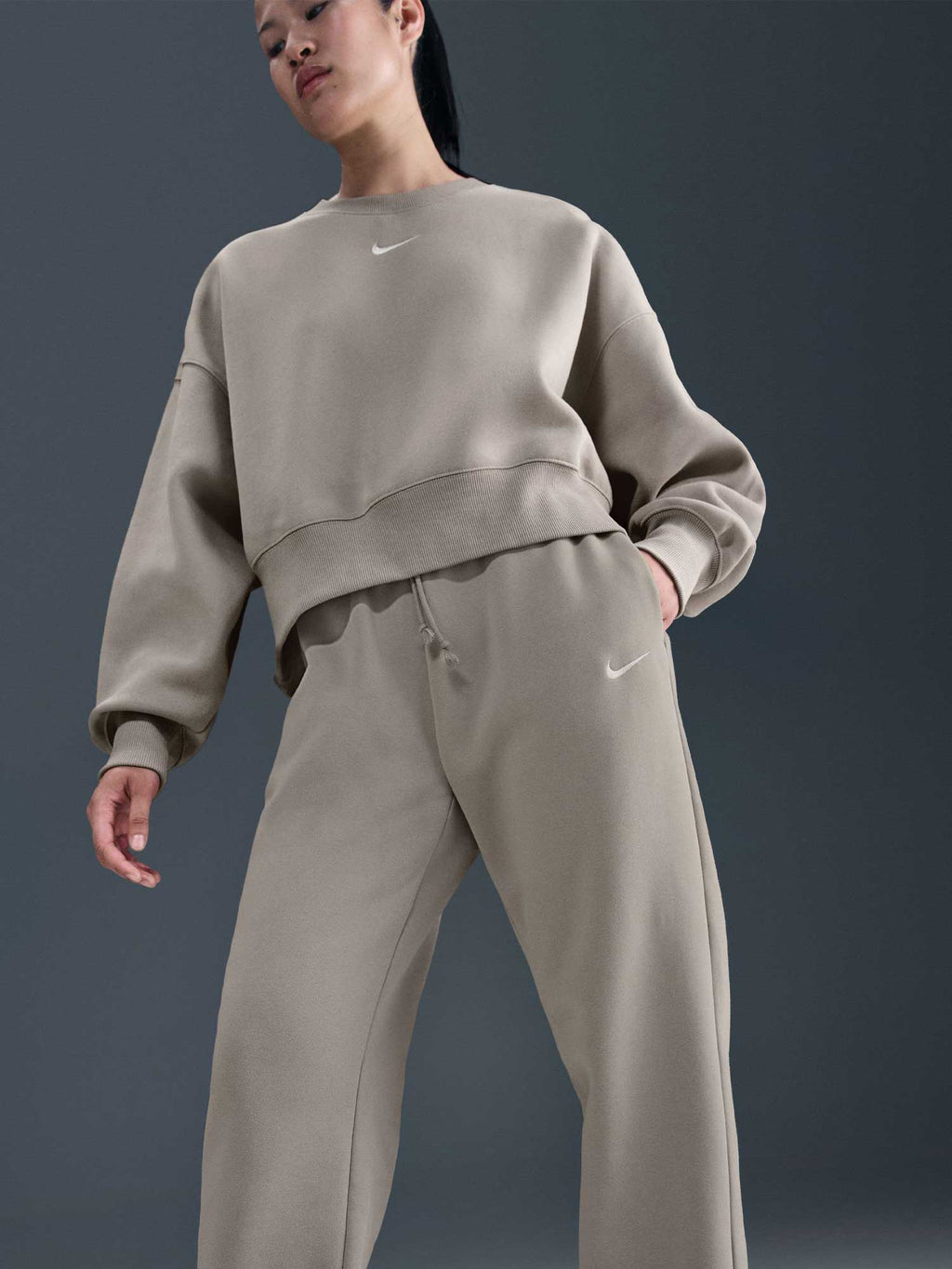 NIKE Спортно долнище W NSW PHNX FLC HR OS PANT 2