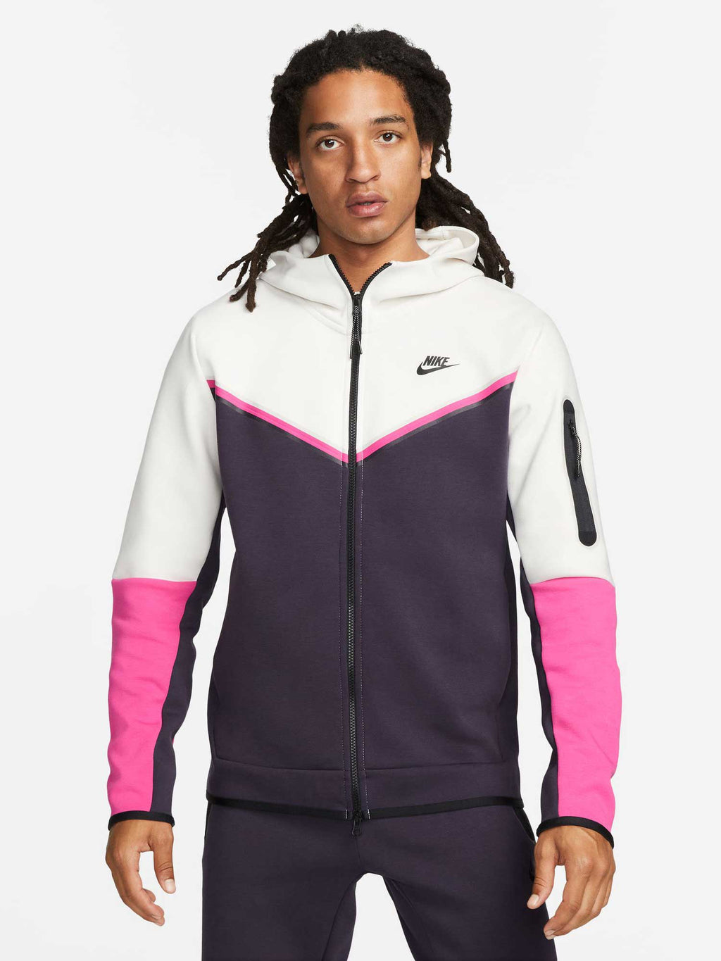 NIKE Суитшърт M NSW TCH FLC HOODIE FZ WR