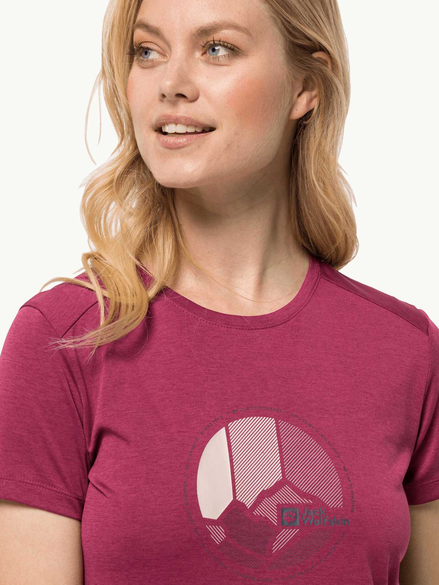 JACK WOLFSKIN Тениска CROSSTRAIL GRAPHIC T W