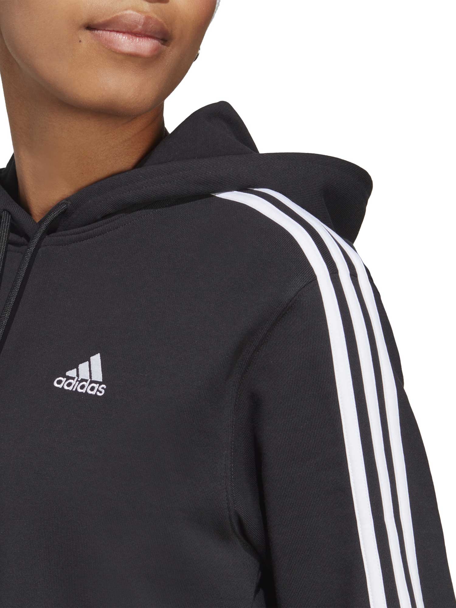 ADIDAS SPORTSWEAR Суитшърт Essentials 3-Stripes French Terry Crop