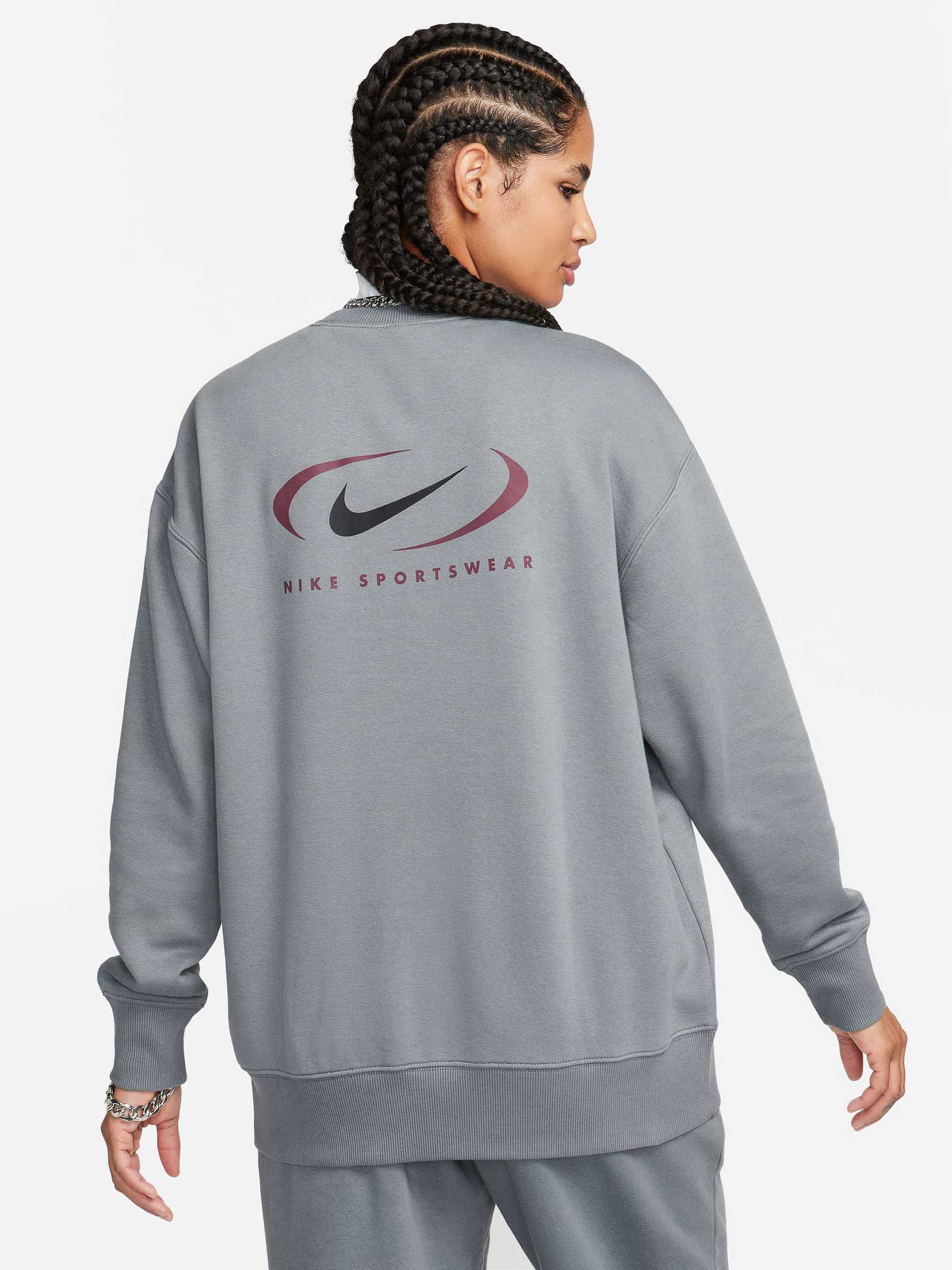 NIKE Блуза W NSW PHNX FLC OS CREW PRNT SW