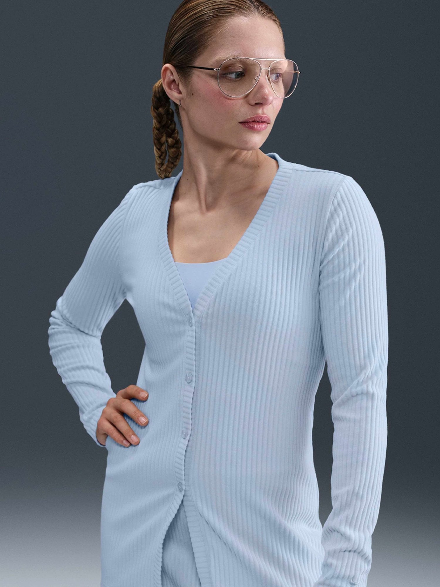 NIKE Жилетка W NSW NK CHLL KNT RIB CARDIGAN