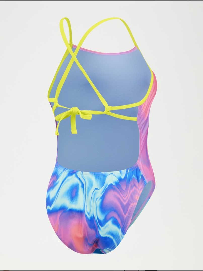 SPEEDO Цял бански WOMENS ALLOVER DIGITAL TIE BACK