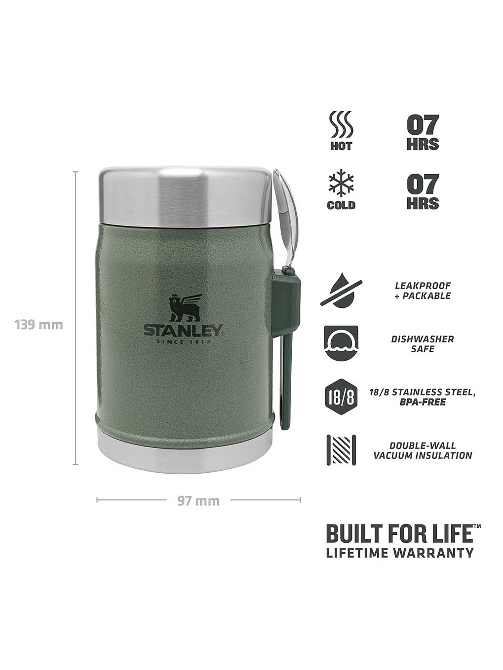 STANLEY Термос за храна + лъжица The Legendary - 0.4L