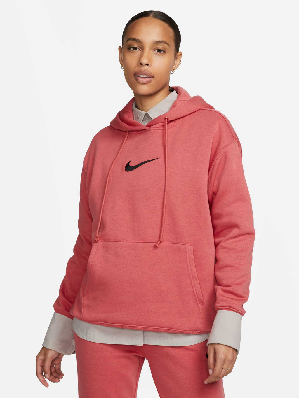 NIKE Суитшърт W NSW FLC OS PO HDY MS