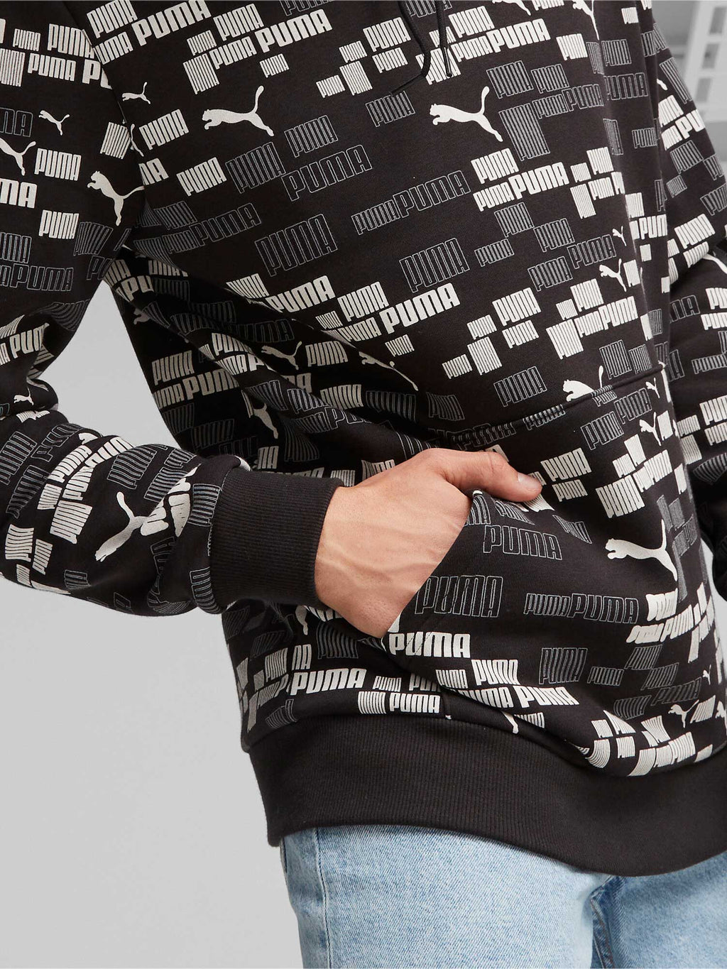 PUMA Суитшърт ESS+ LOGO LAB AOP Hoodie FL