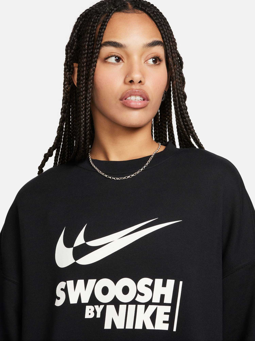 NIKE Блуза W NSW FLC OS CREW GLS