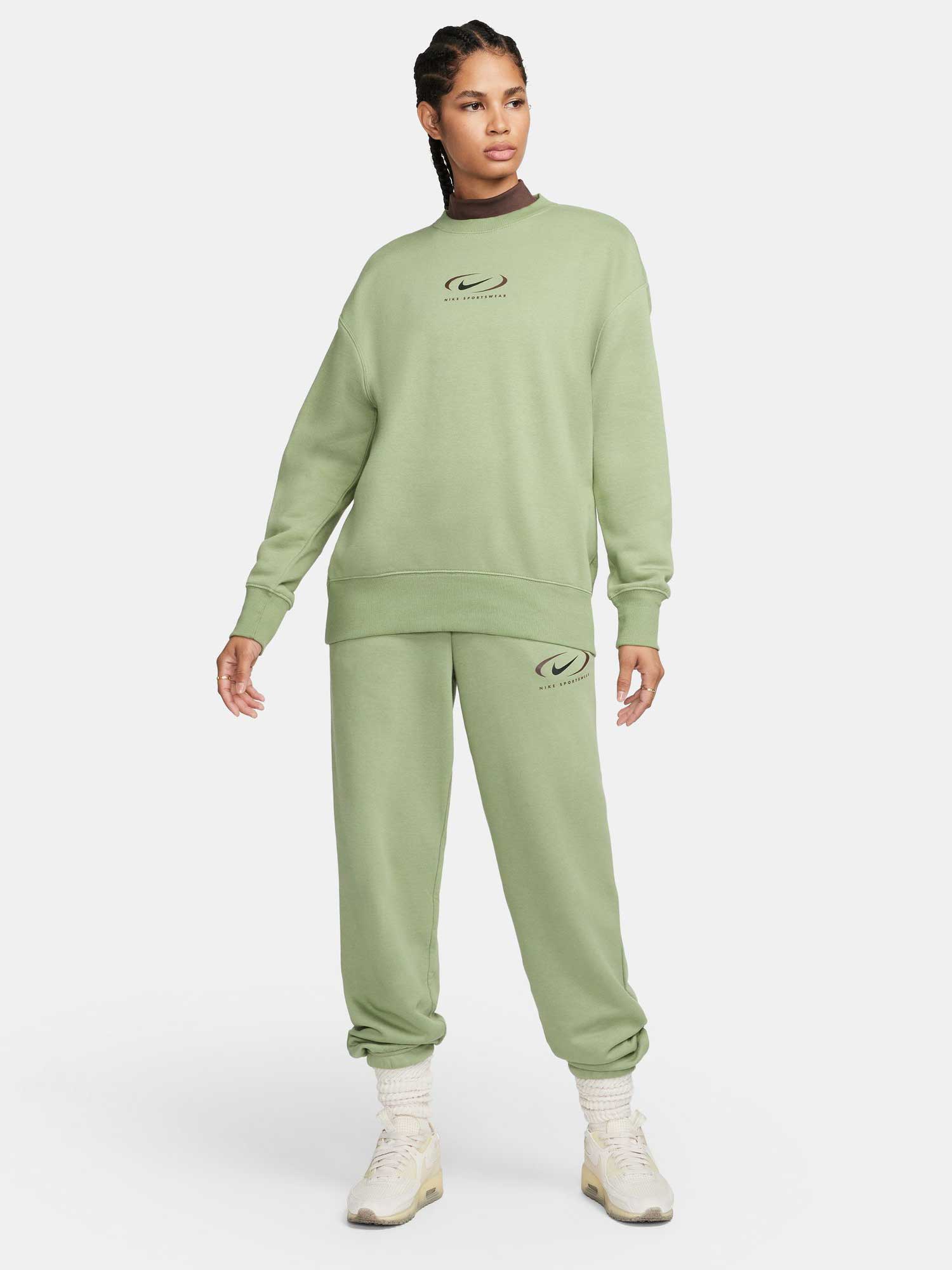 NIKE Спортно долнище W NSW PHNX FLC HR OS PANT PRNT
