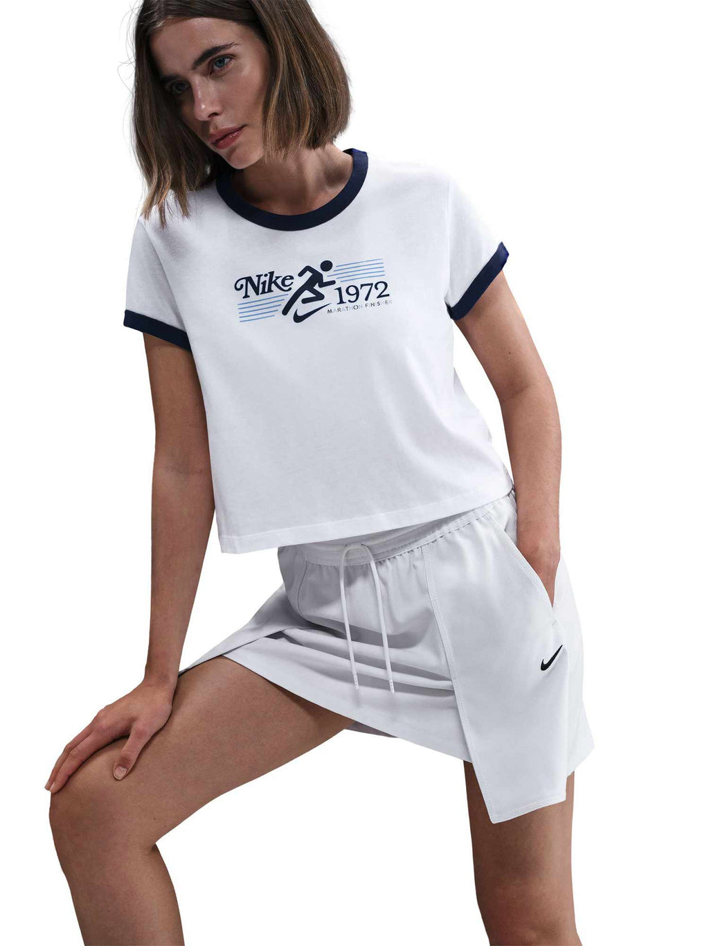 NIKE Тениска W NSW TEE RINGER CCB