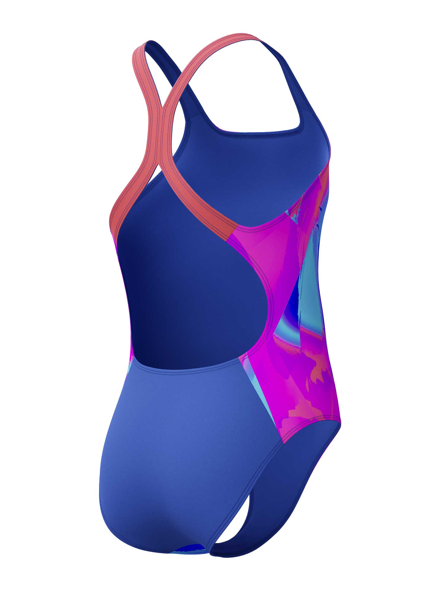 SPEEDO Цял бански GIRLS DIGITAL ALLOVER POWERBACK