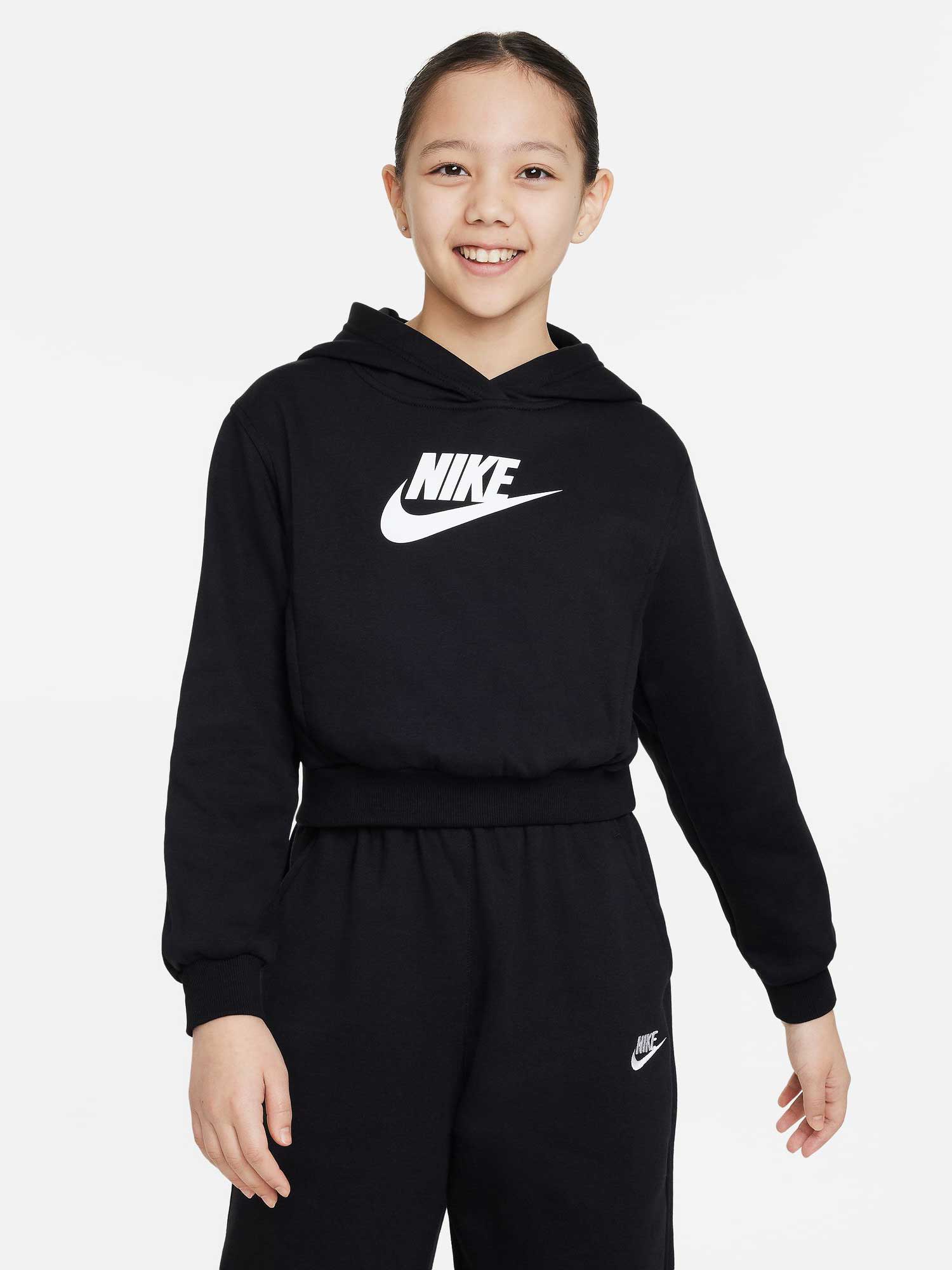 NIKE Суитшърт G NSW CLUB FLC CRP HDY HBR