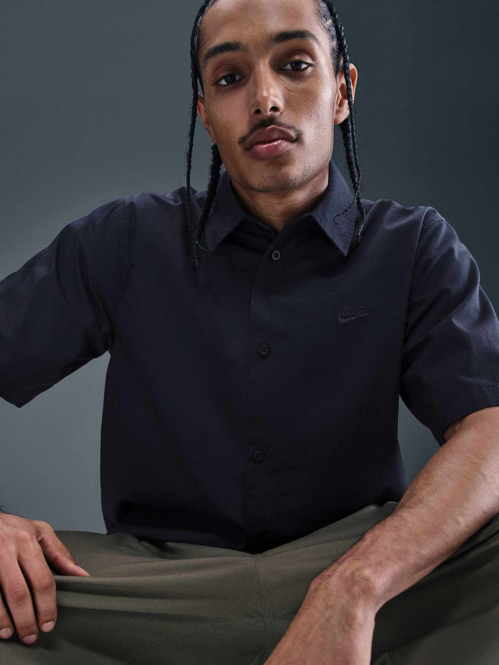 NIKE Тениска M NK CLUB SS BTN SHIRT WSH