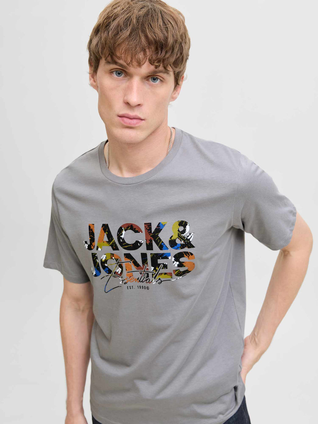 JACK & JONES Тениска JJGEPLAS TEE SS CREW NECK LN