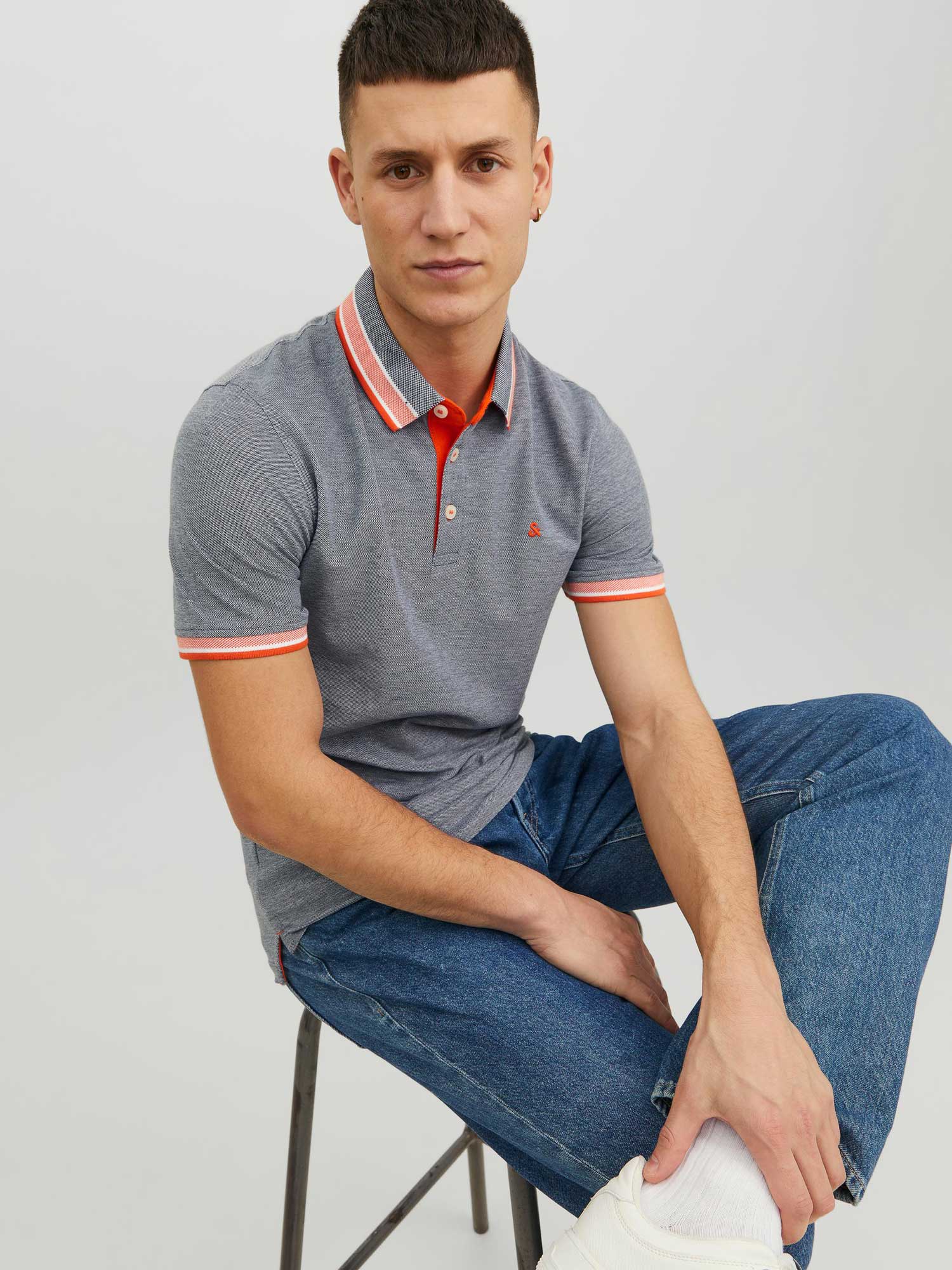 JACK & JONES Тениска JJEPAULOS POLO SS NOOS