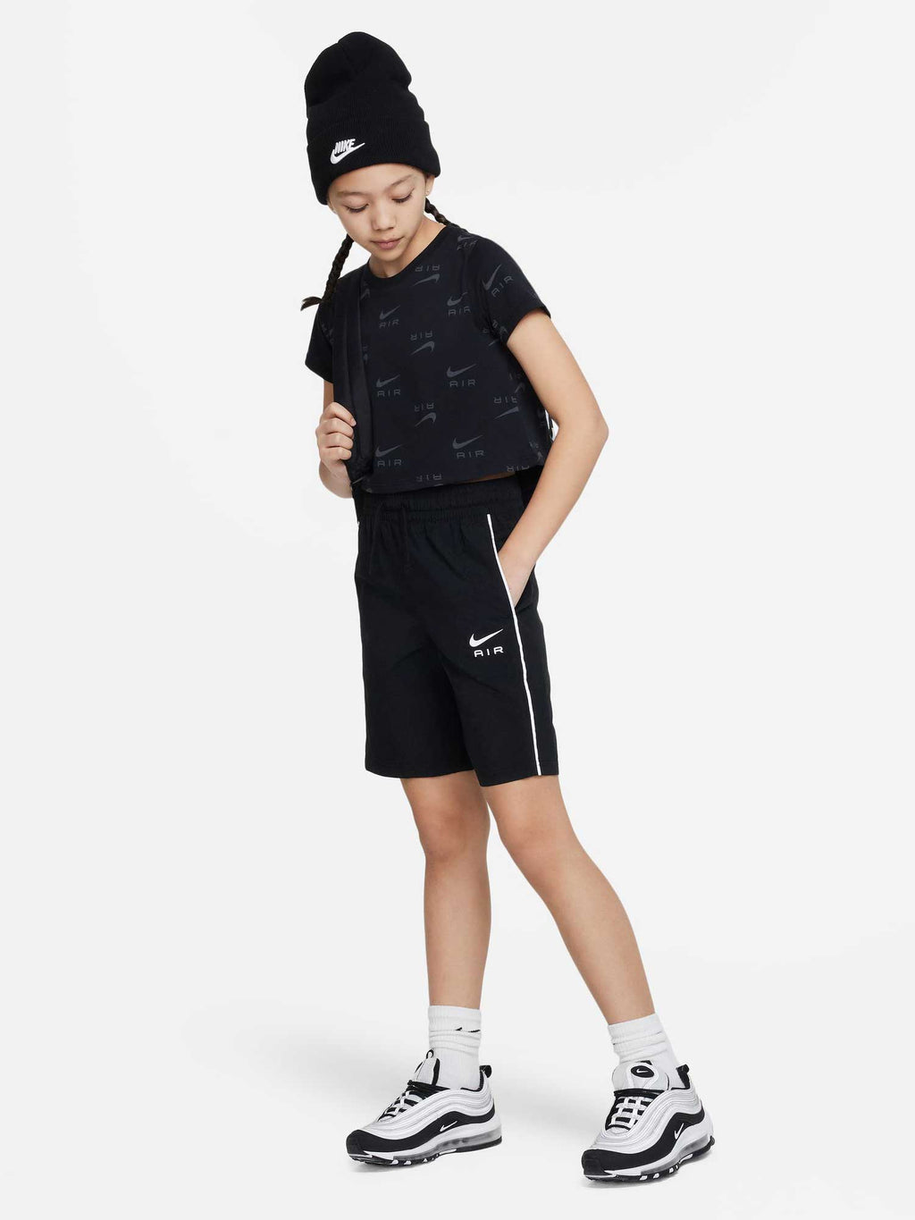 NIKE Тениска G NSW CROP AIR AOP
