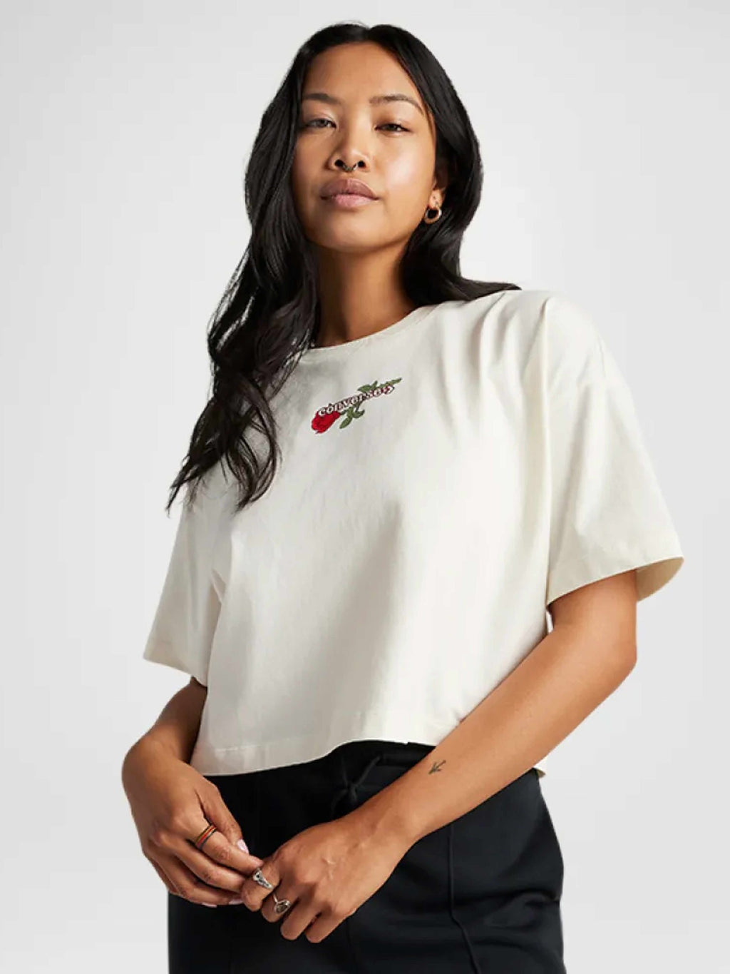 CONVERSE Тениска TLMN VDAY CROP OS TEE