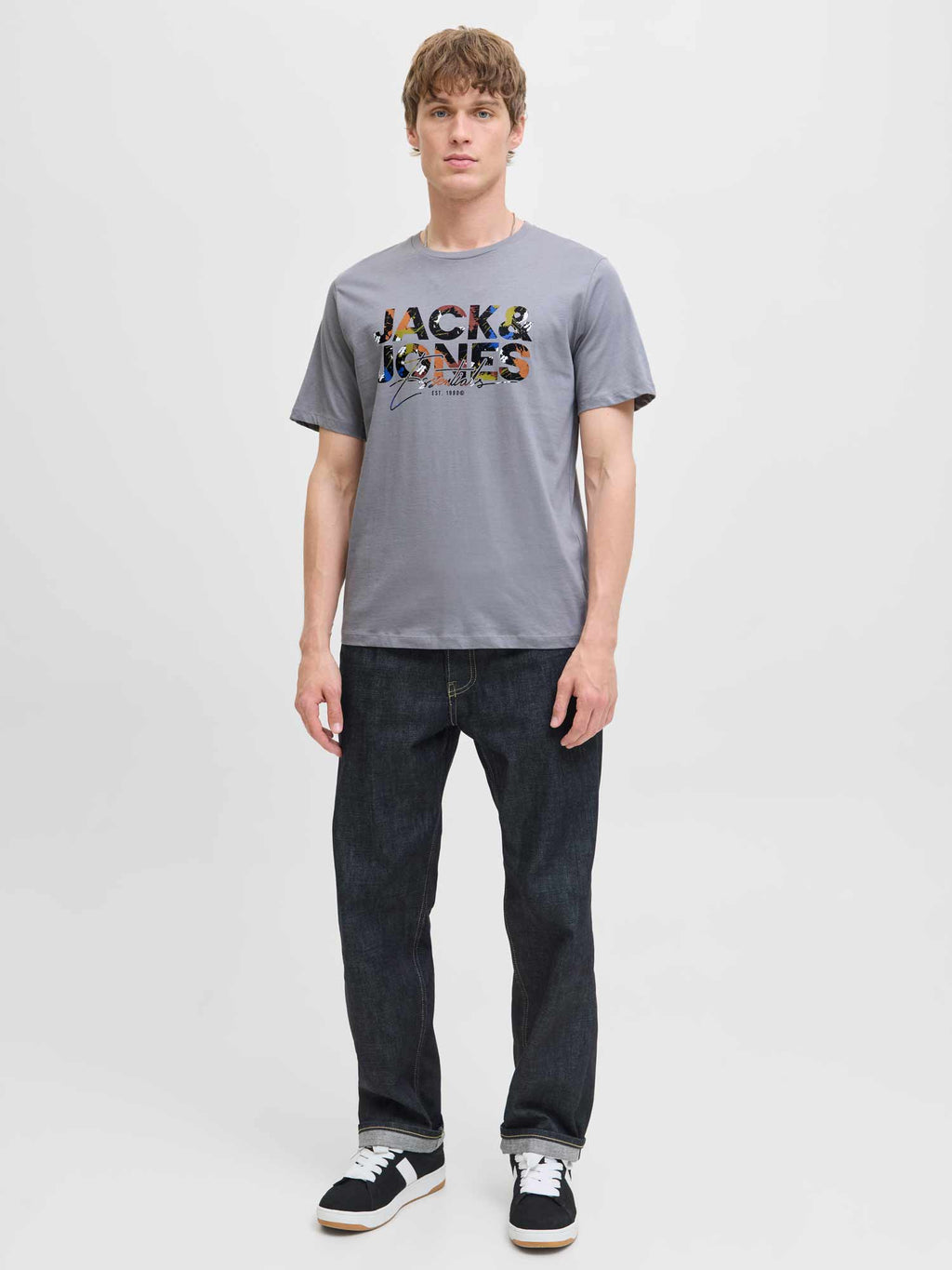 JACK & JONES Тениска JJGEPLAS TEE SS CREW NECK LN