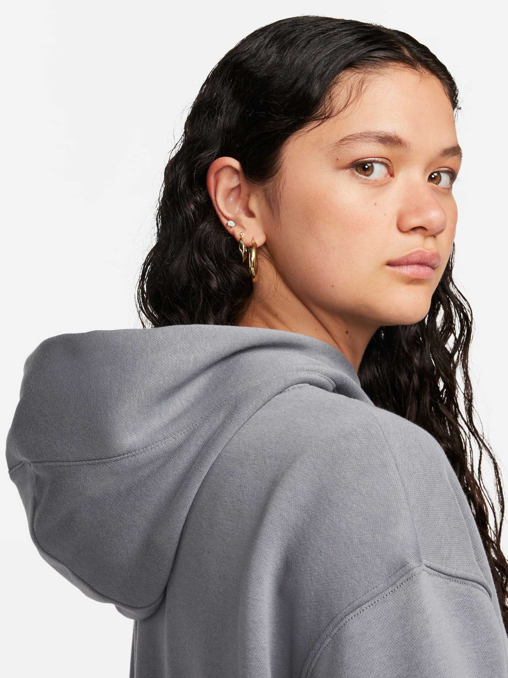 NIKE Суитшърт W NSW FLC OS PO HDY SWSH