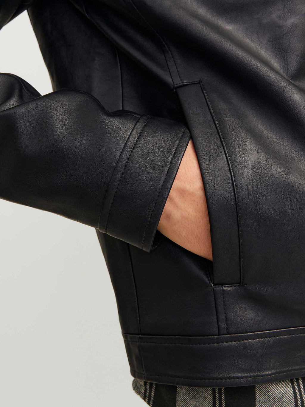 JACK & JONES Яке JJEDYLAN CLEAN PU JACKET NOOS