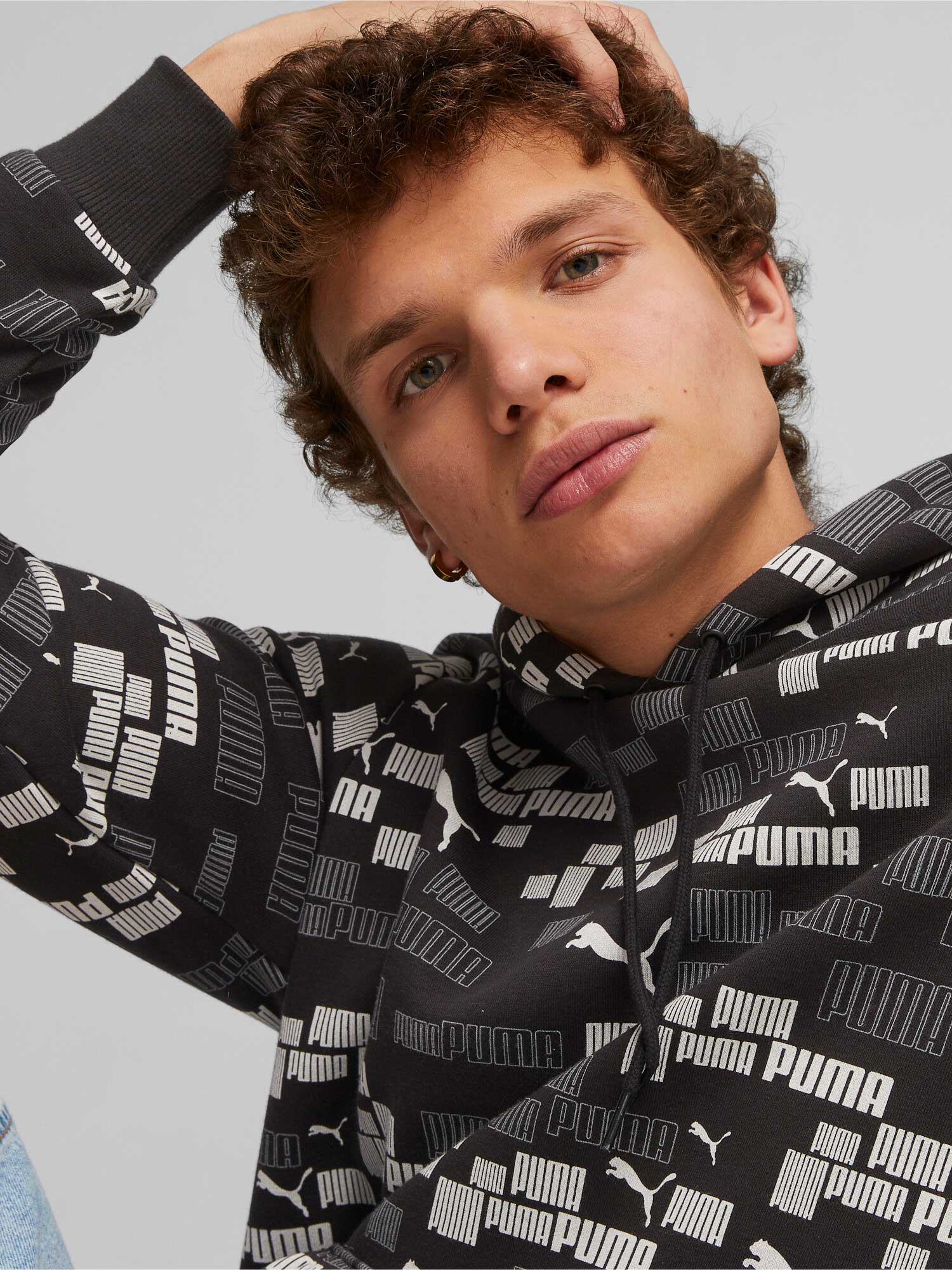 PUMA Суитшърт ESS+ LOGO LAB AOP Hoodie FL