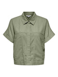ONLY Риза ONLCARO S/S LINEN BL BOXY SHIRT CC PNT