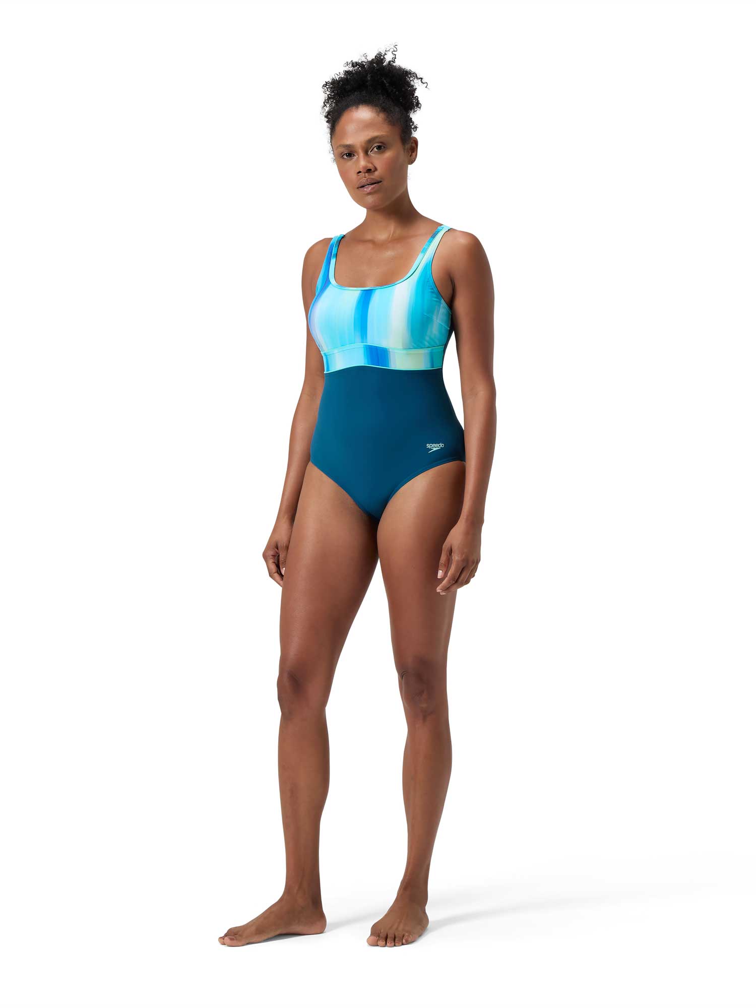 SPEEDO Цял бански WOMENS SHAPING CONTOURECLIPSE PRINTED