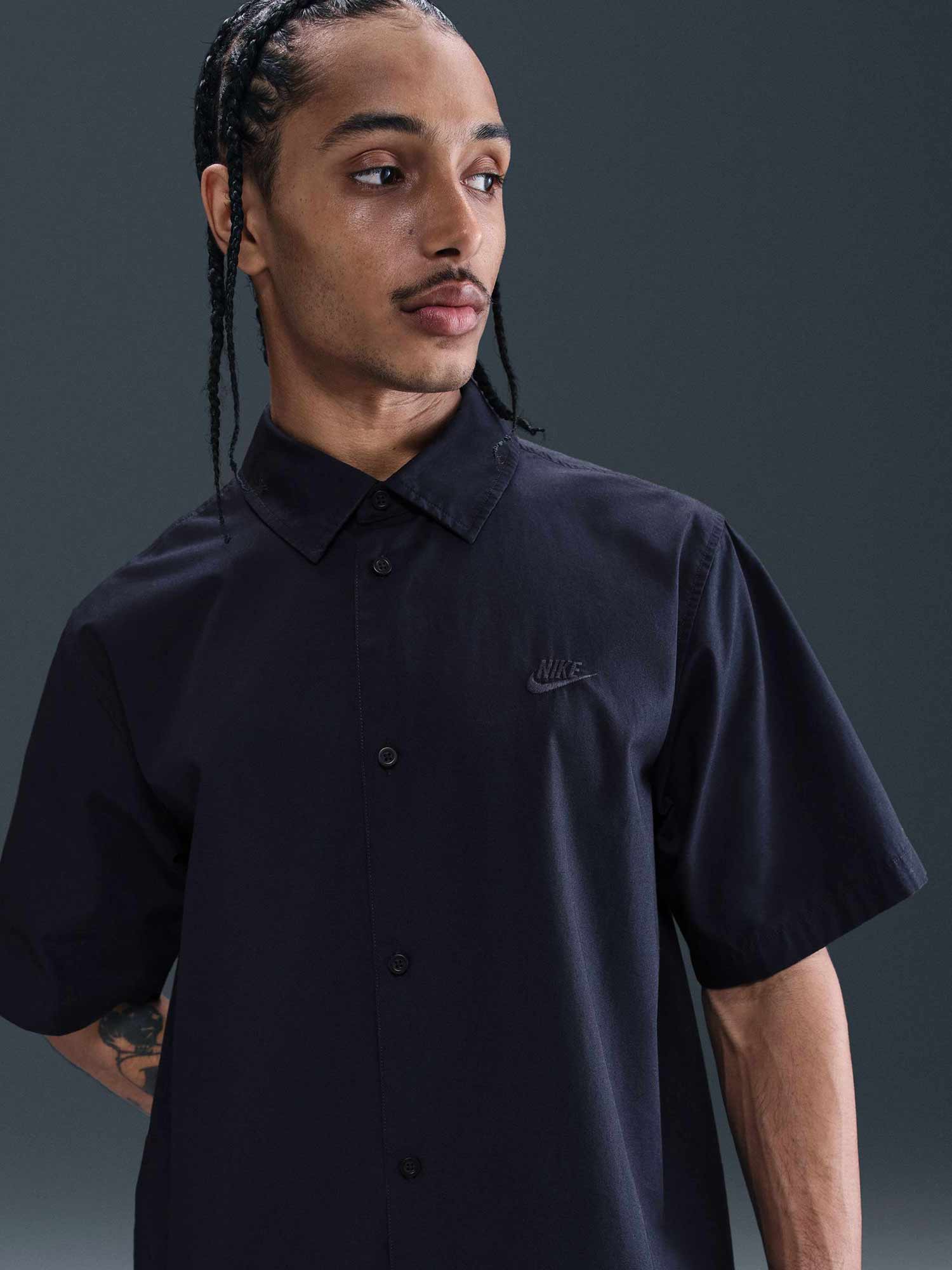 NIKE Тениска M NK CLUB SS BTN SHIRT WSH