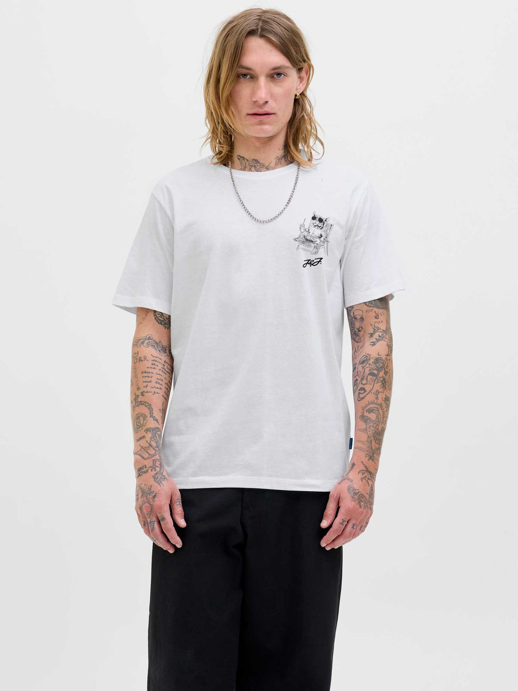 JACK & JONES Тениска JORRELAX TEE SS CREW NECK SMU