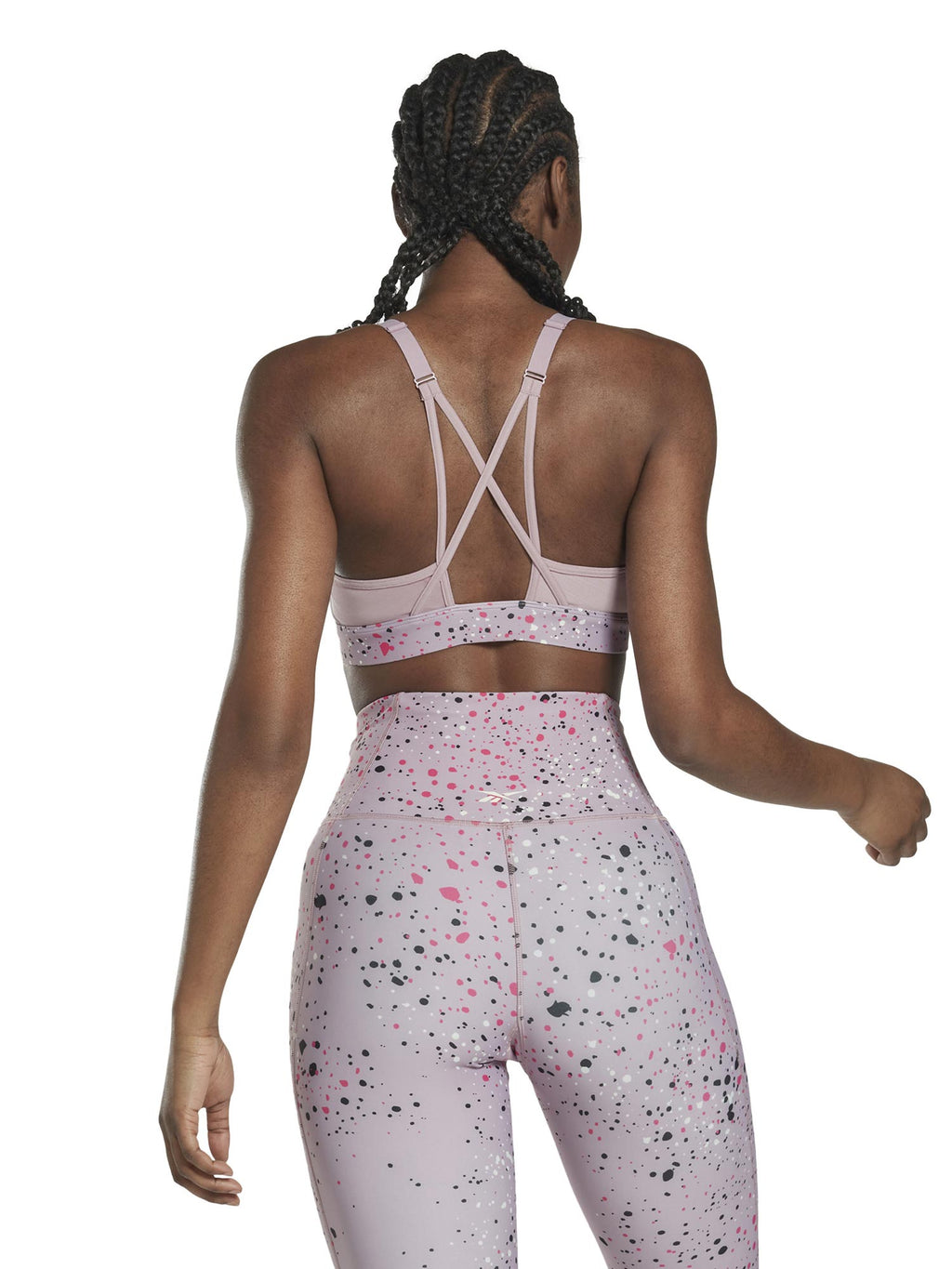REEBOK Спортен сутиен Lux Multi-Colored Speckle Strappy
