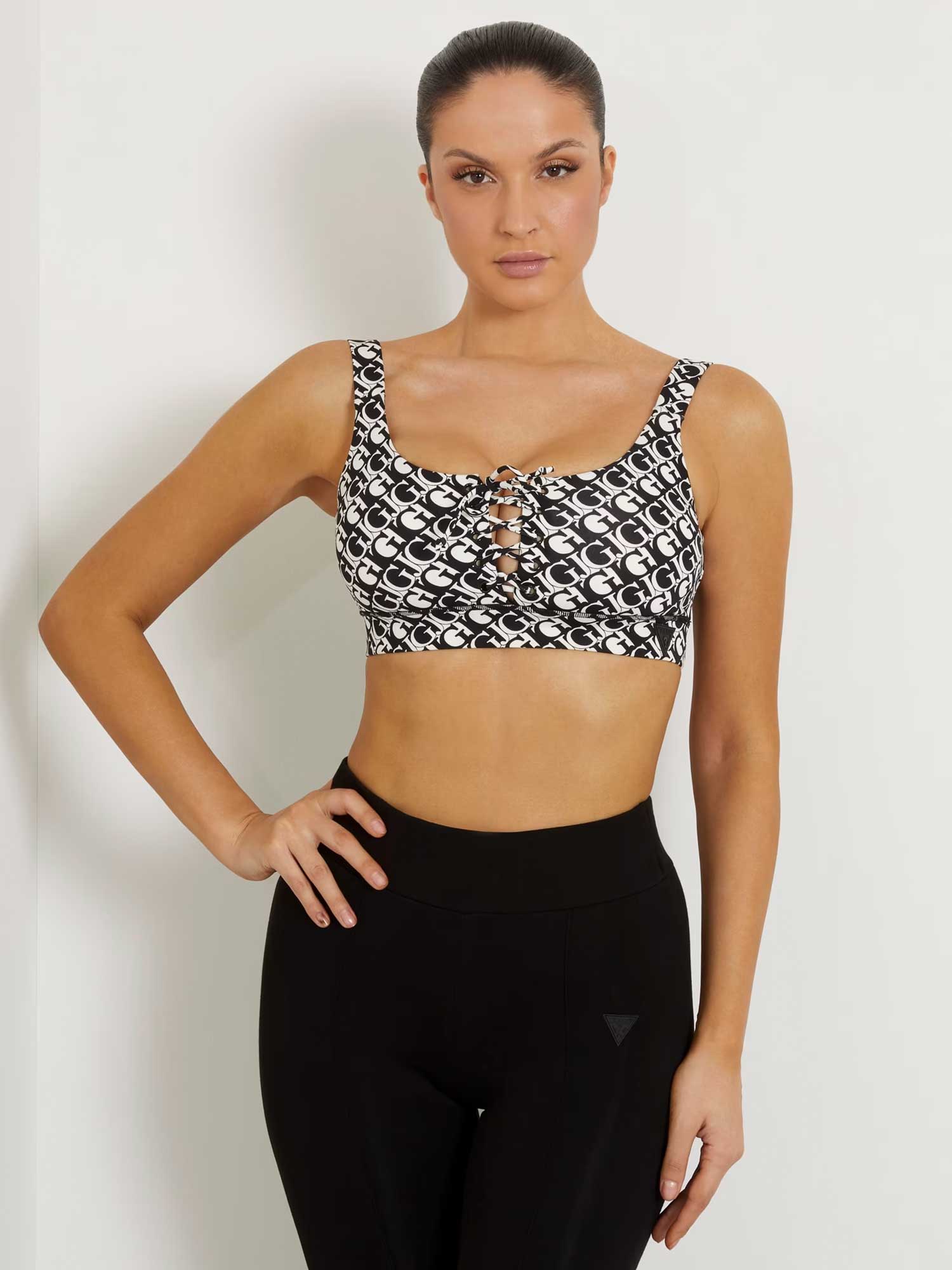 GUESS Спортен сутиен GJ LOGOMANIA LACE-UP